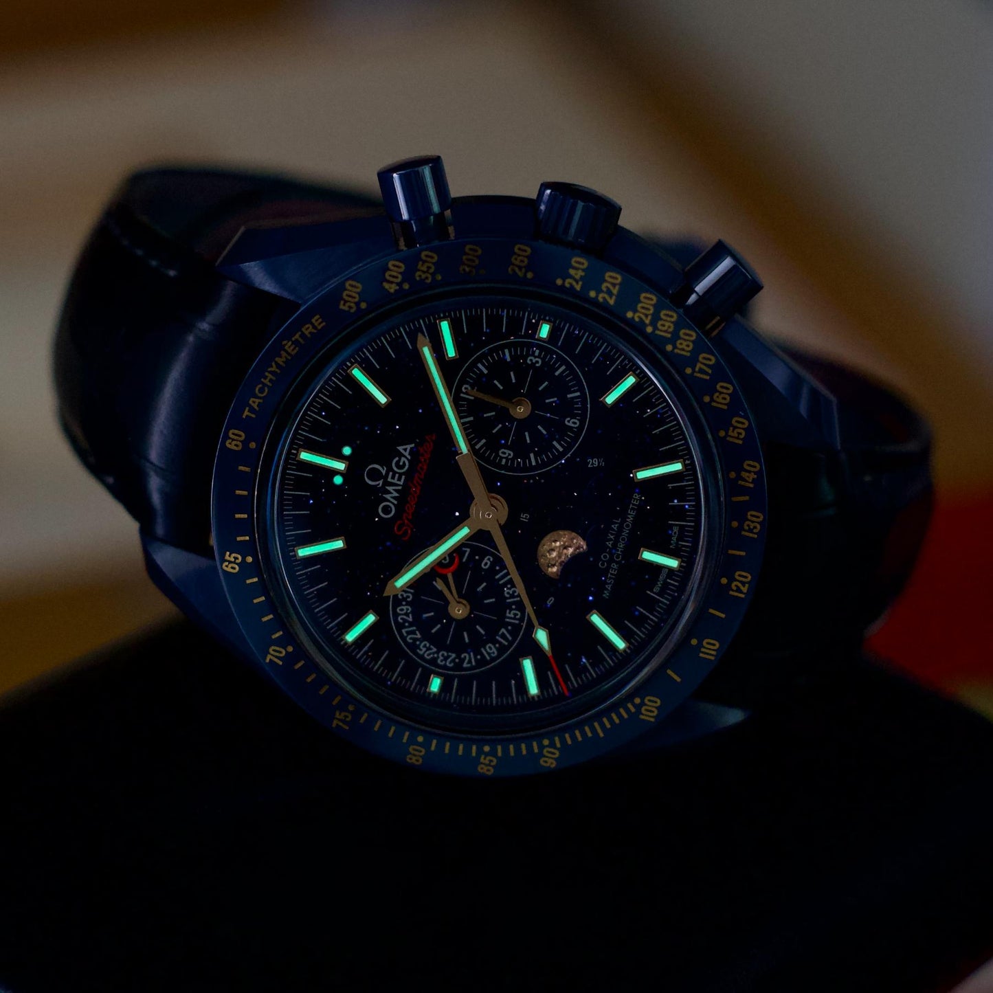 Omega Speedmaster Blue Side Moon Aventurine 44.25mm Ceramic 304.93.44.52.03.002