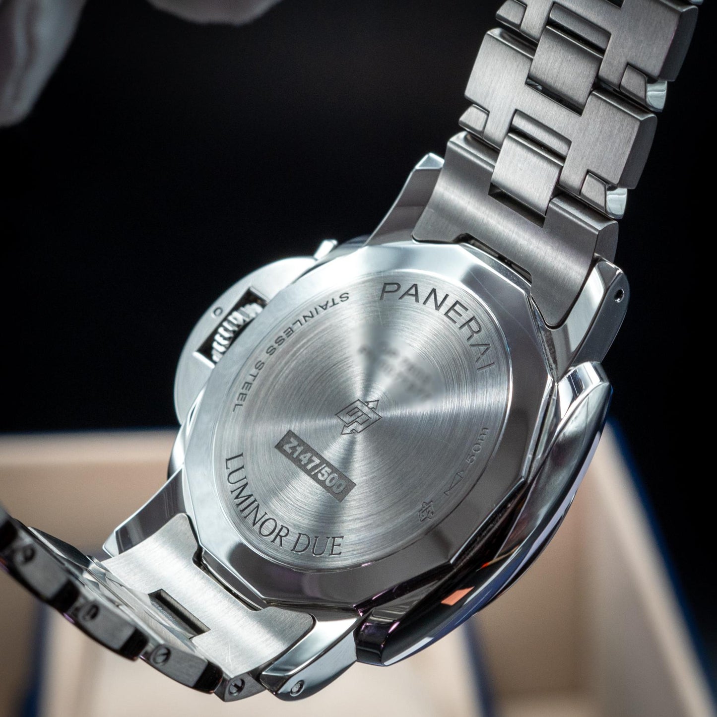 Panerai PAM01319 Luminor Due Pastello 38mm Pink Gradient Steel Bracelet