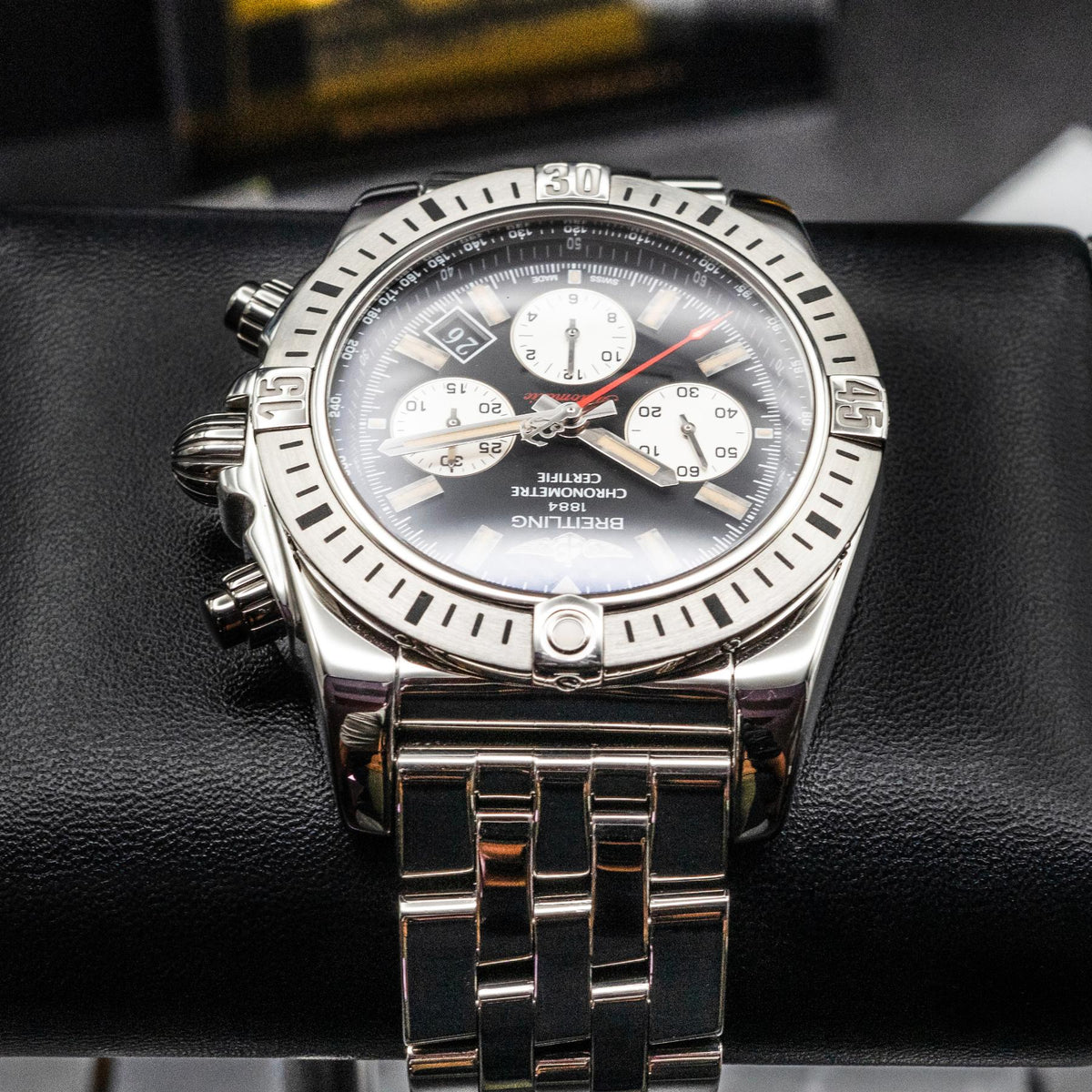 Breitling Chronomat 44 Airborne AB01154G/BD13-375A Steel Black Box Papers 2014