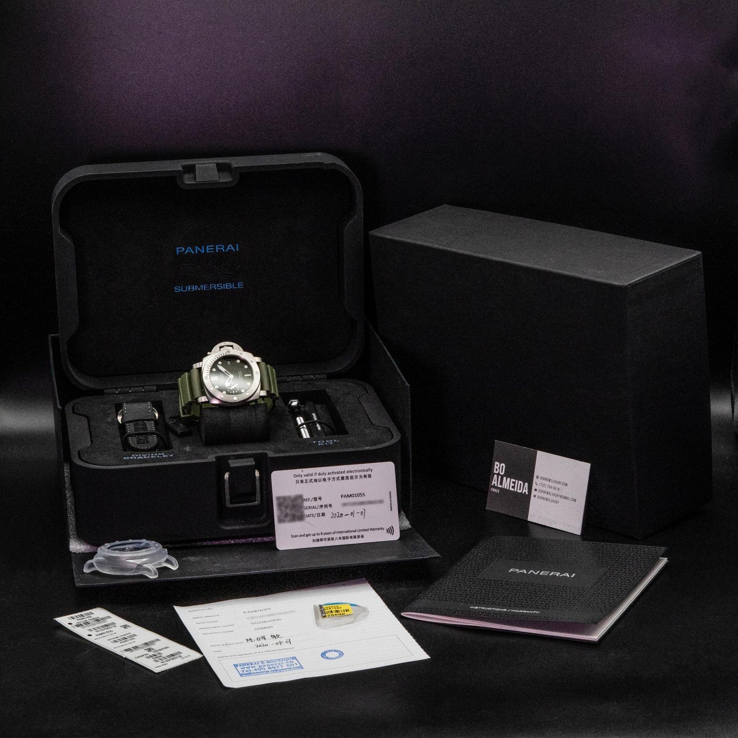 Panerai Submersible Verde Militare PAM01055 42mm Green Dial Box Papers 2020