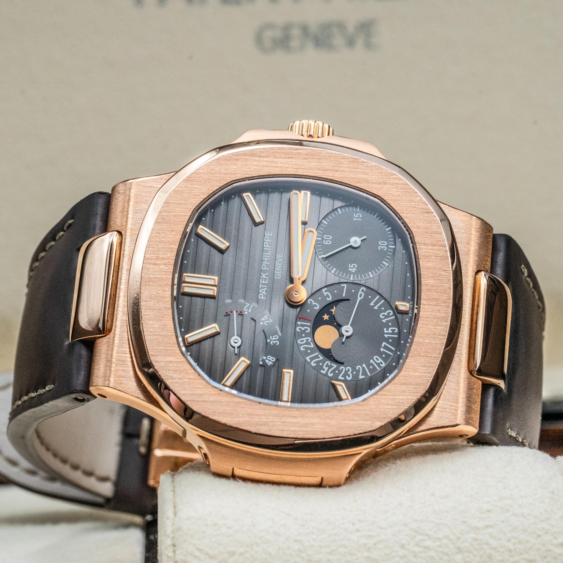 2016 Patek Philippe Nautilus 5712R-001 Rose Gold Brown Dial