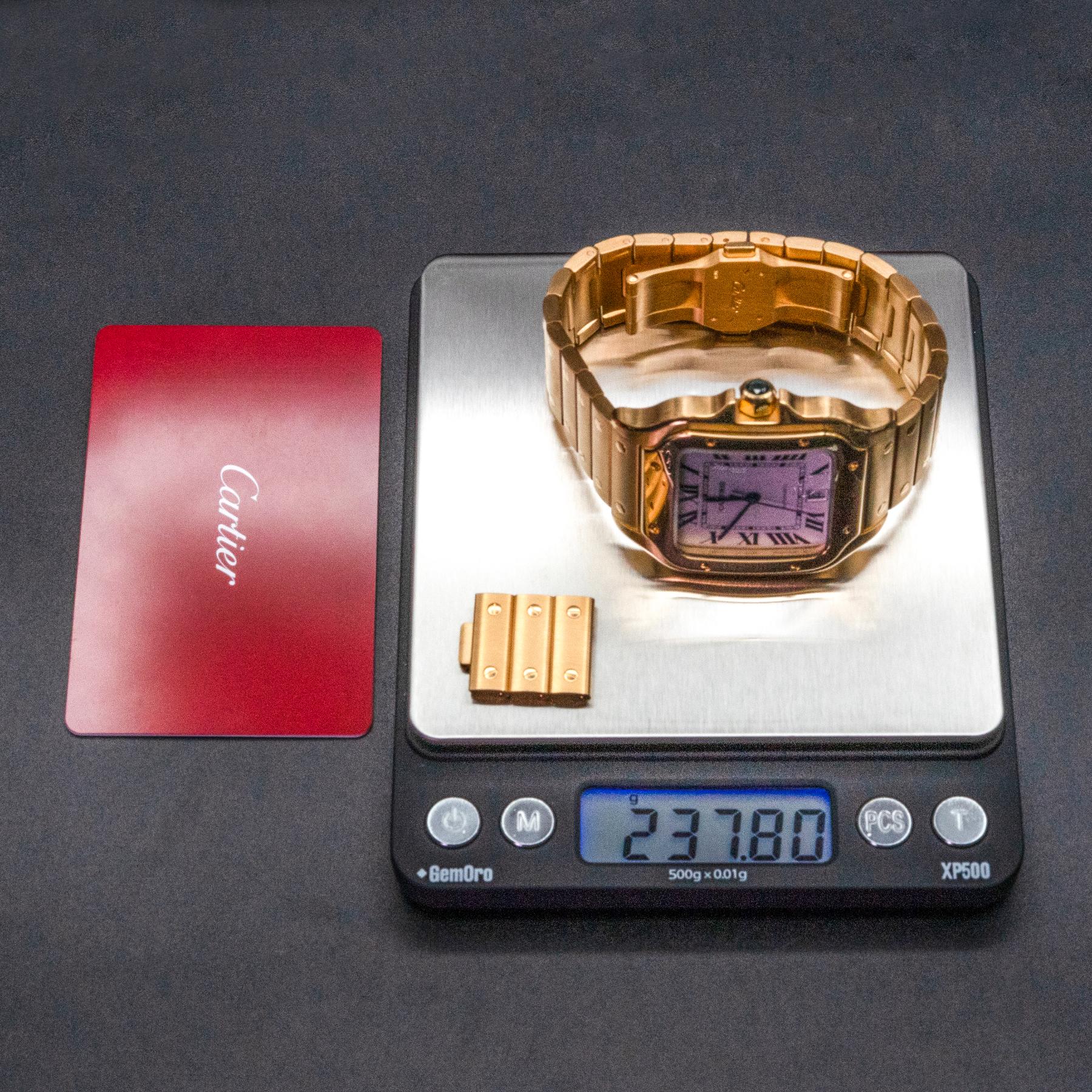 Cartier Santos de Cartier Large WGSA0029 39.8mm Yellow Gold weight