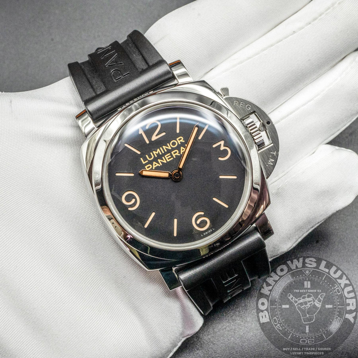 Panerai Luminor 1950 3 Days PAM00372 47mm Black Dial Box Papers 2018 Serviced