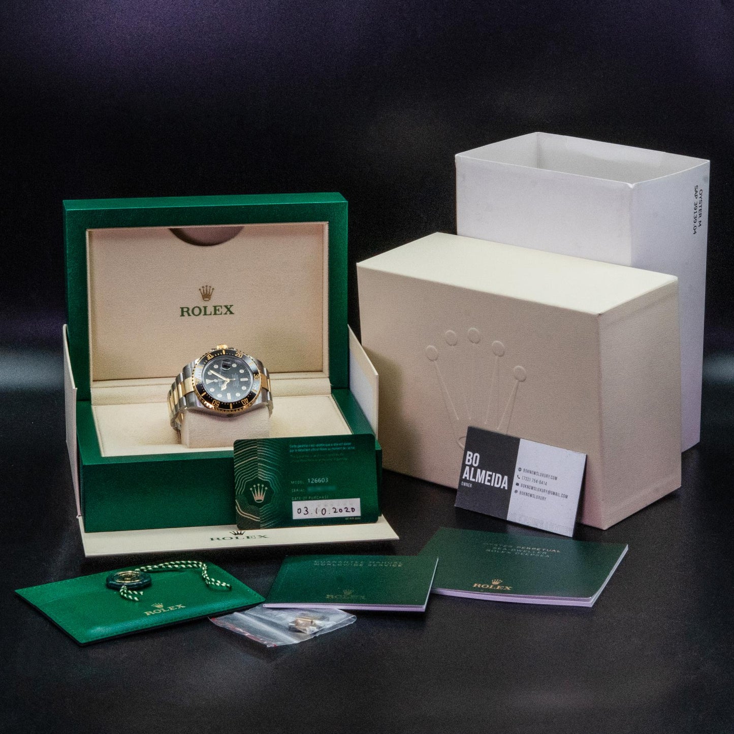 Rolex Sea-Dweller 126603 43mm Steel Yellow Gold Black Dial Box Papers 2020