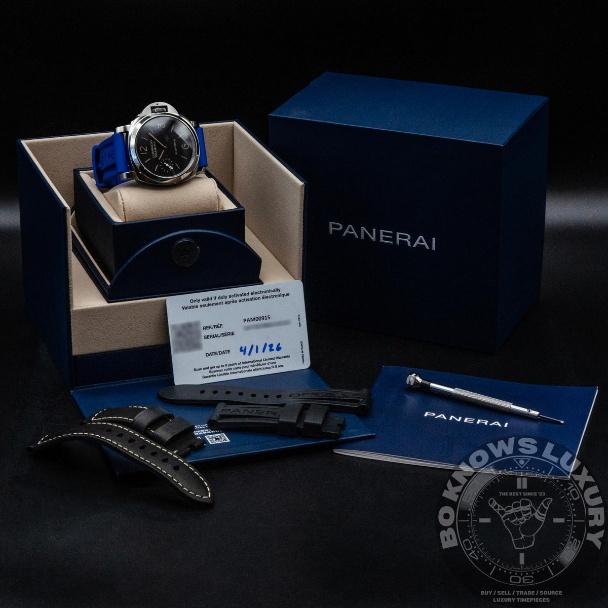Panerai Luminor 8 Giorni PAM00915 44mm Steel Black Dial 8 Days Box Papers 2026