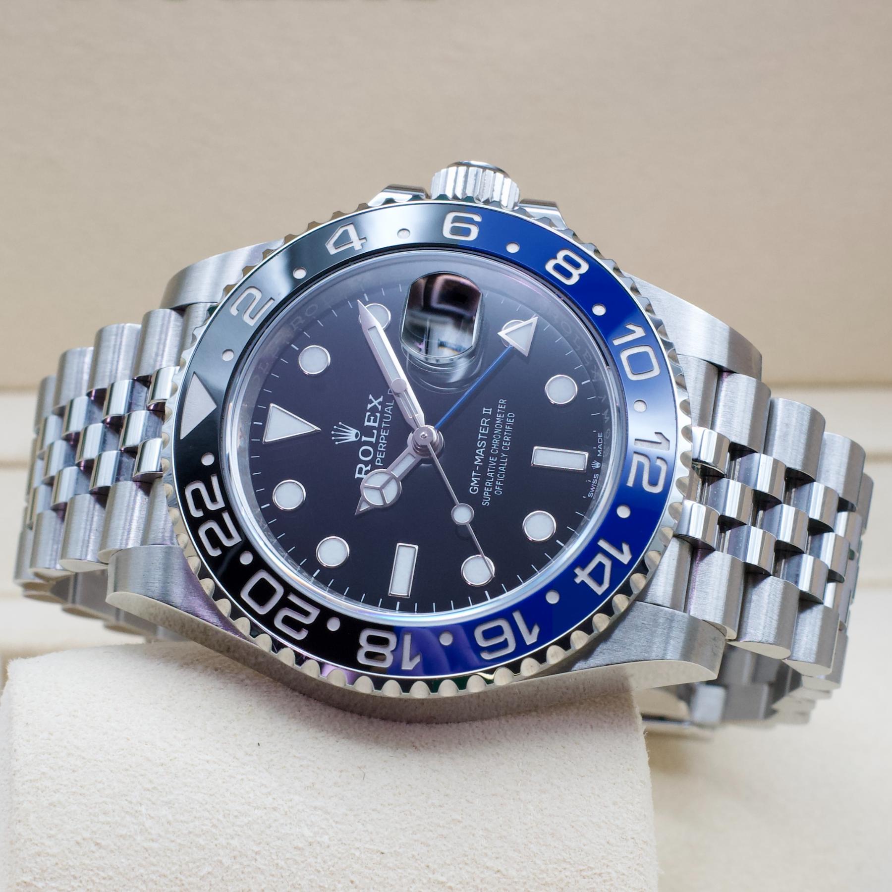 Rolex GMT-Master II Batgirl 126710BLNR Jubilee Bracelet 40mm Steel Box Papers
