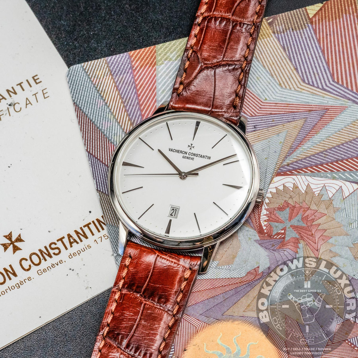 Vacheron Constantin Patrimony 85180/000G 40mm White Gold Silver Box Papers 2017