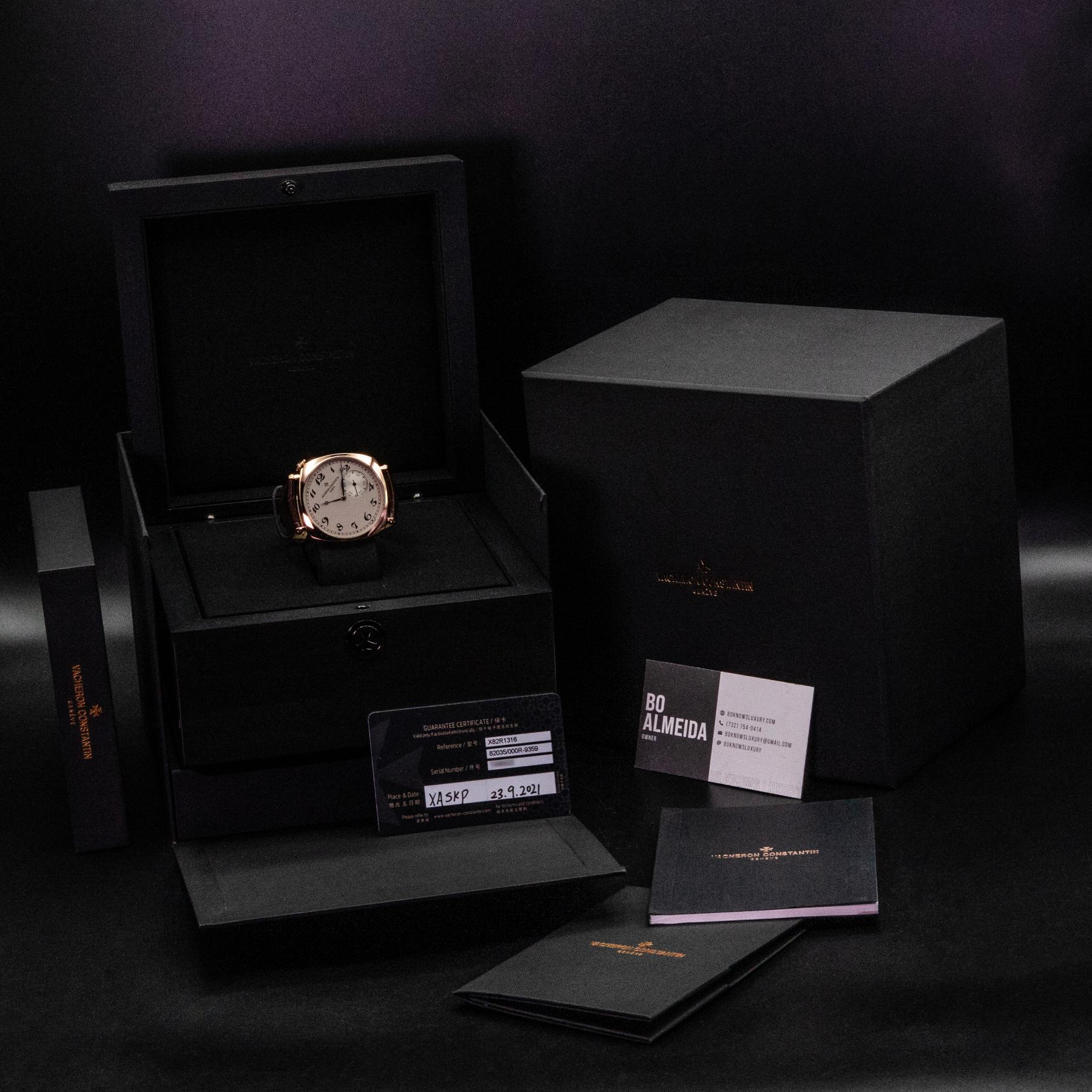 Vacheron Constantin Historiques American 1921 82035 Rose Gold Box Papers 2021