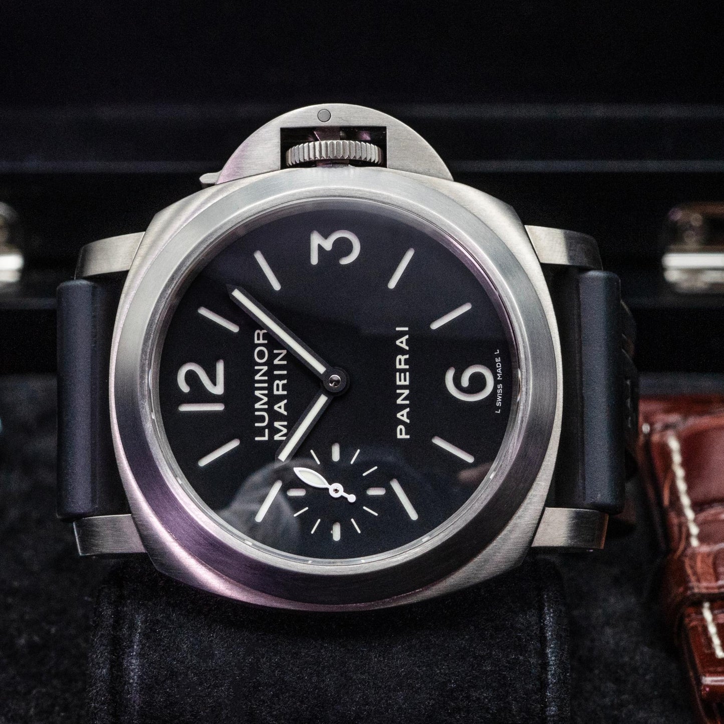Panerai Luminor Marina PAM00177 44mm Titanium Black Sandwich Dial Box Papers 2014
