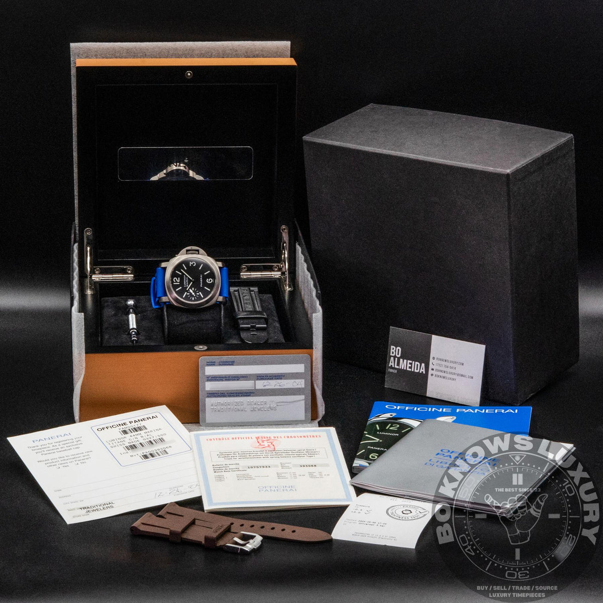 Panerai Luminor Marina Titanio PAM00177 44mm Titanium Black Dial Box Papers 2004