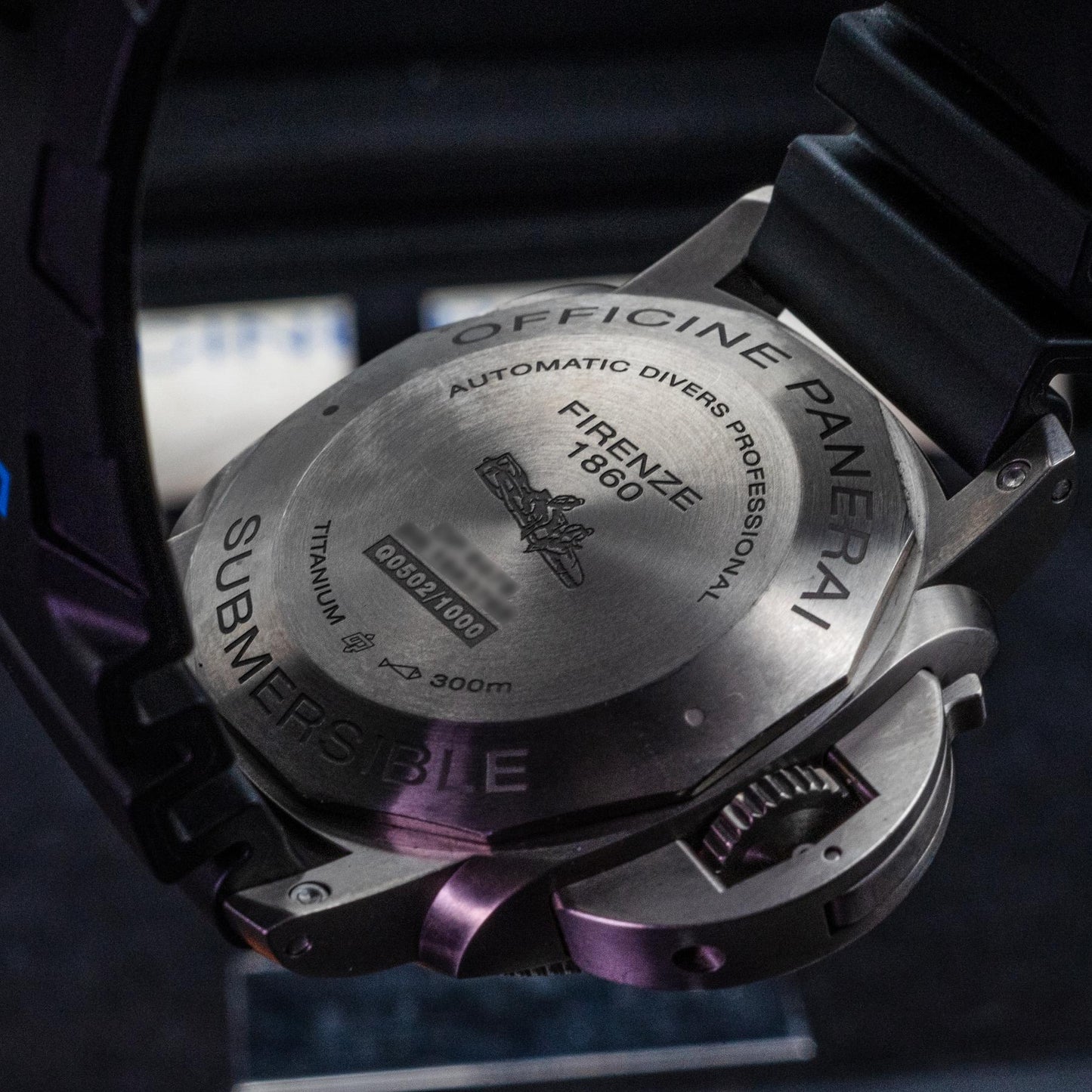 Panerai Luminor Submersible PAM00569 47mm Titanium Black Dial Box Papers 2014