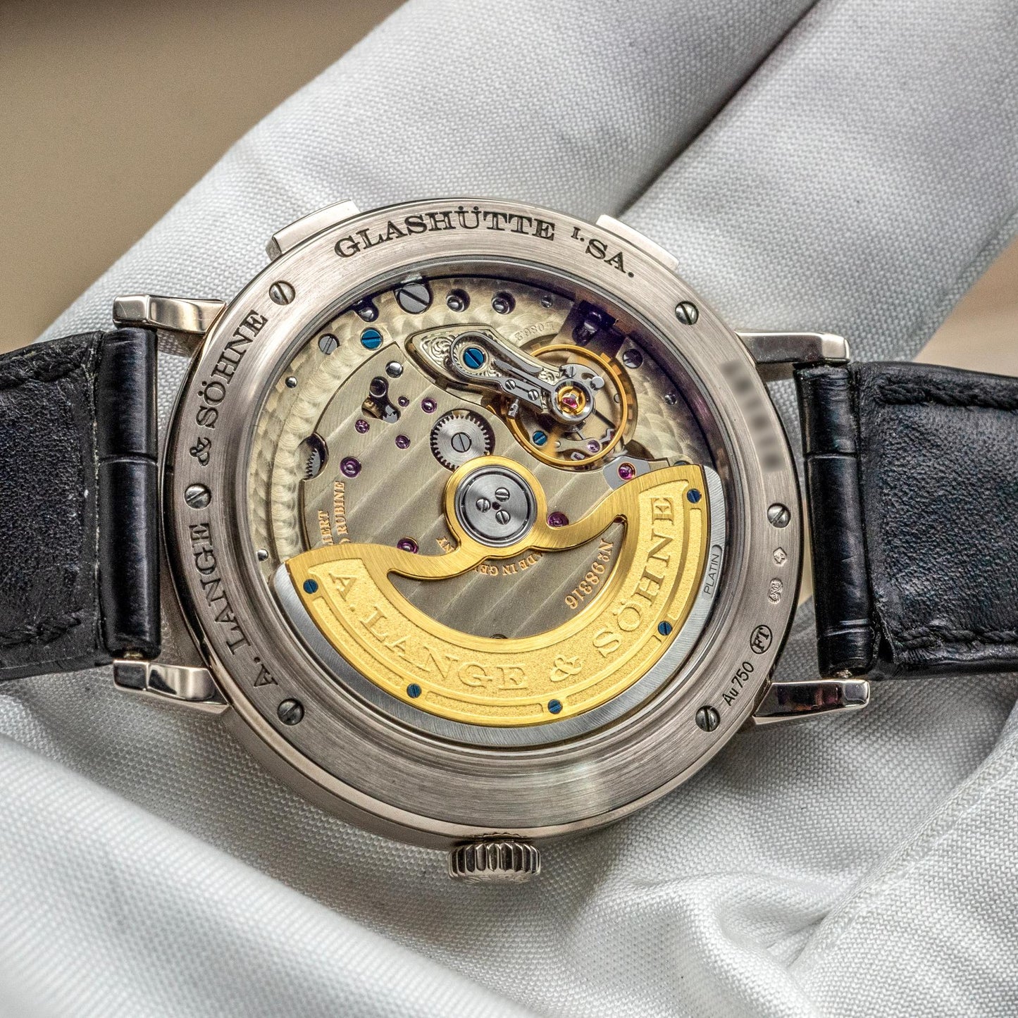 A. Lange & Sohne Saxonia Dual Time 385.026 40mm White Gold Box Papers 2015