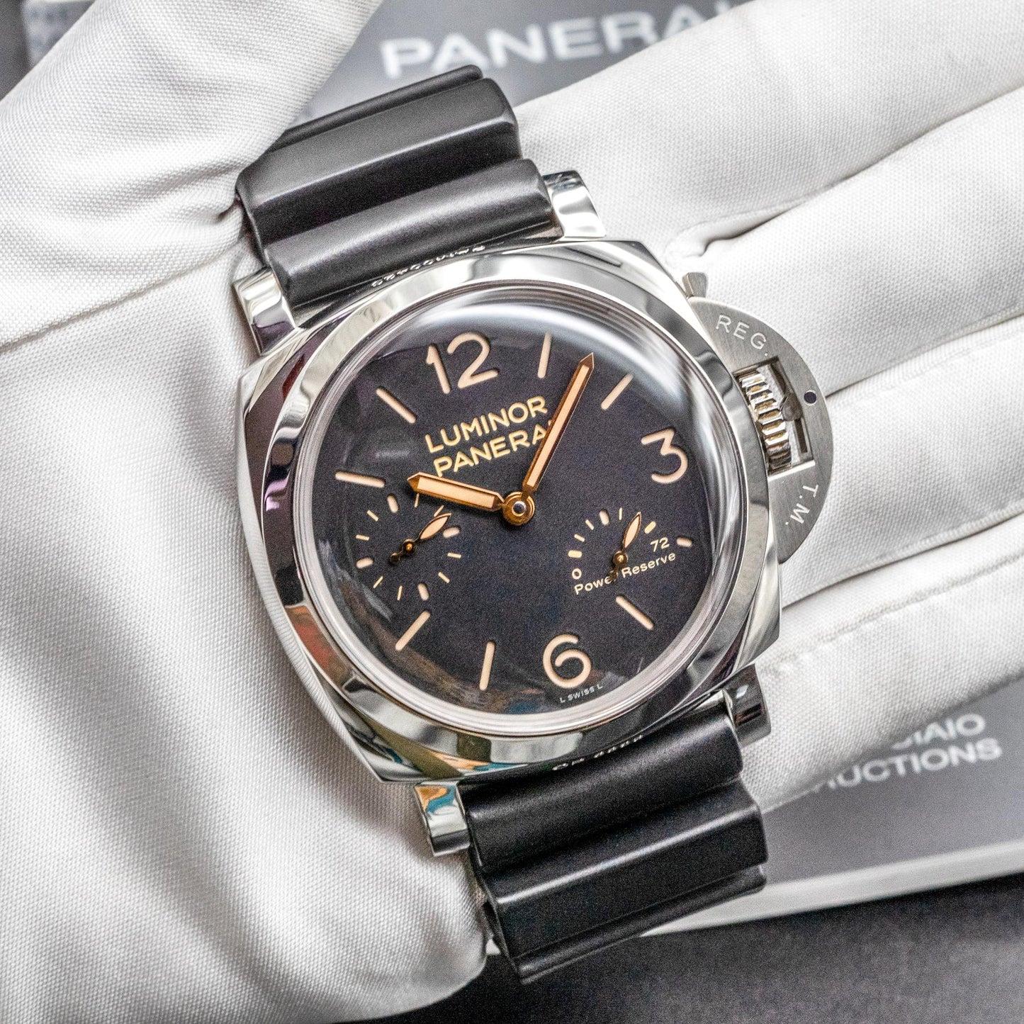 Panerai Luminor 1950 Power Reserve PAM00423 47mm Black Dial Box Papers 2016