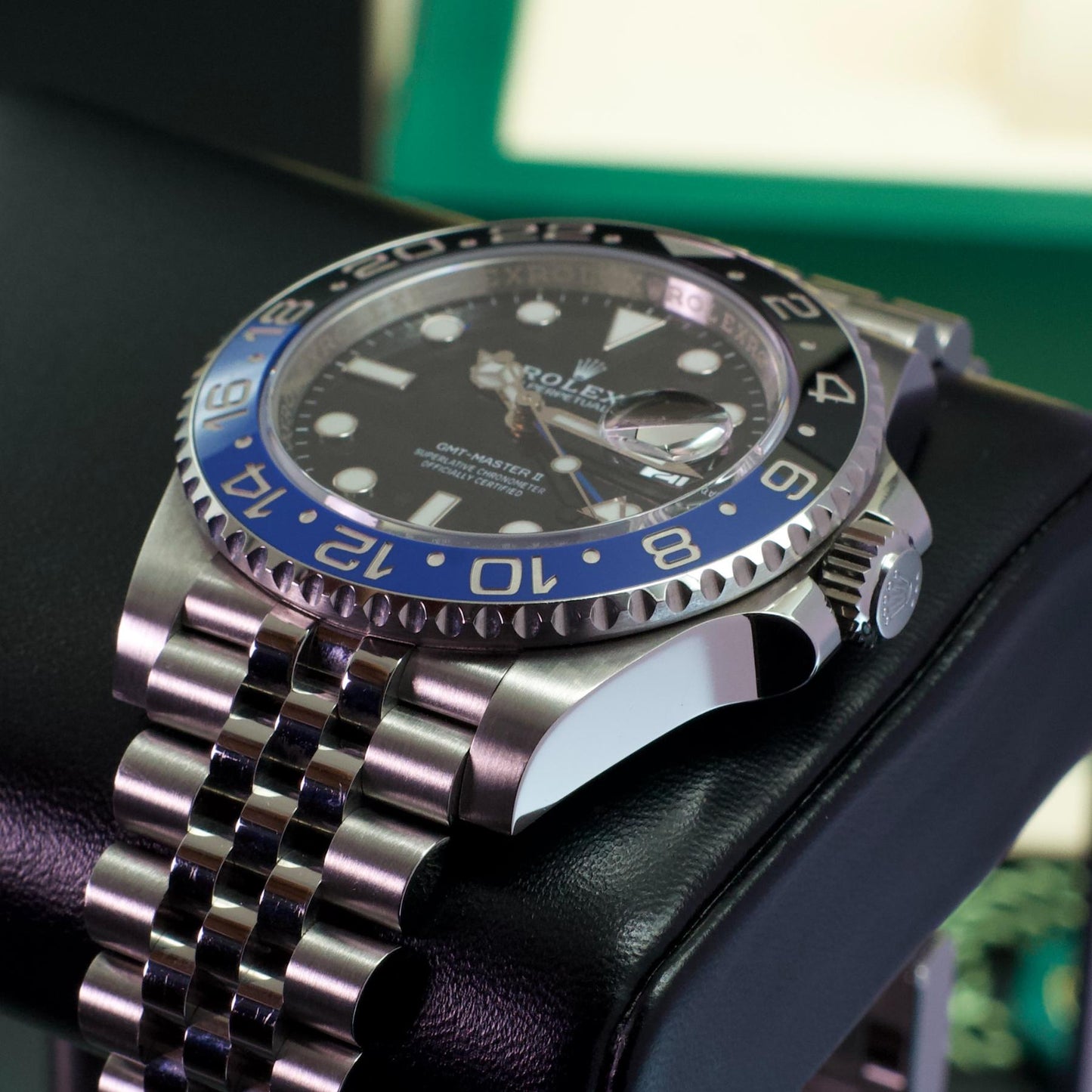 Rolex GMT-Master II Batgirl 126710BLNR Jubilee Bracelet 40mm Steel Box Papers