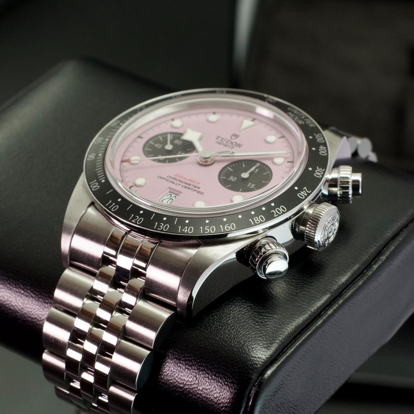 Tudor Black Bay Chrono M79360N-0019 41mm Pink Dial Steel Bracelet Box Papers