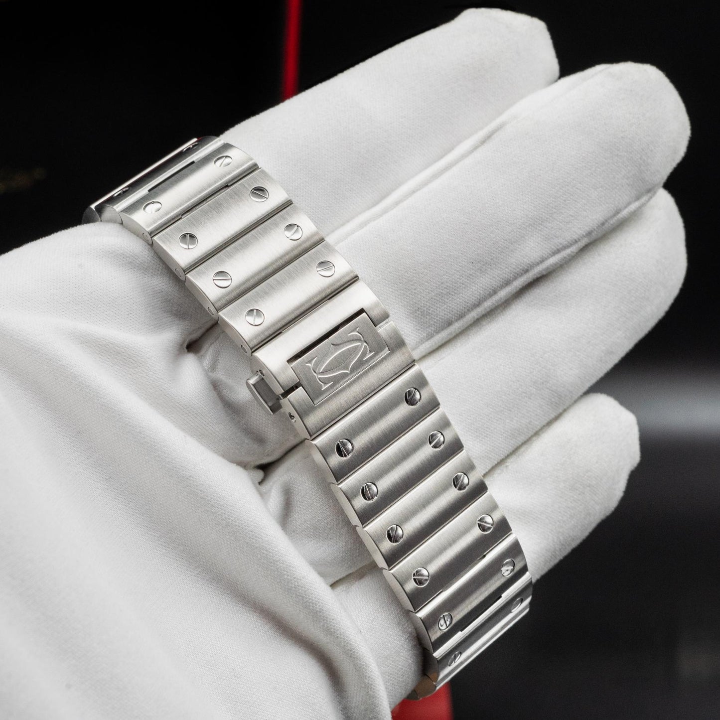 Cartier Santos WSSA0009 Large Steel Silver Dial 39.8mm Box Papers 2018