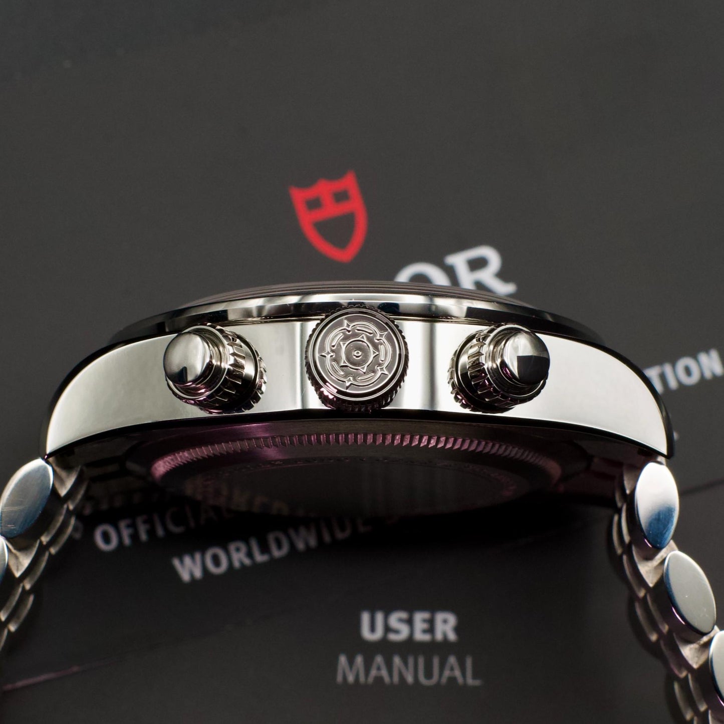 Tudor Black Bay Chrono M79360N-0019 41mm Pink Dial Steel Bracelet Box Papers