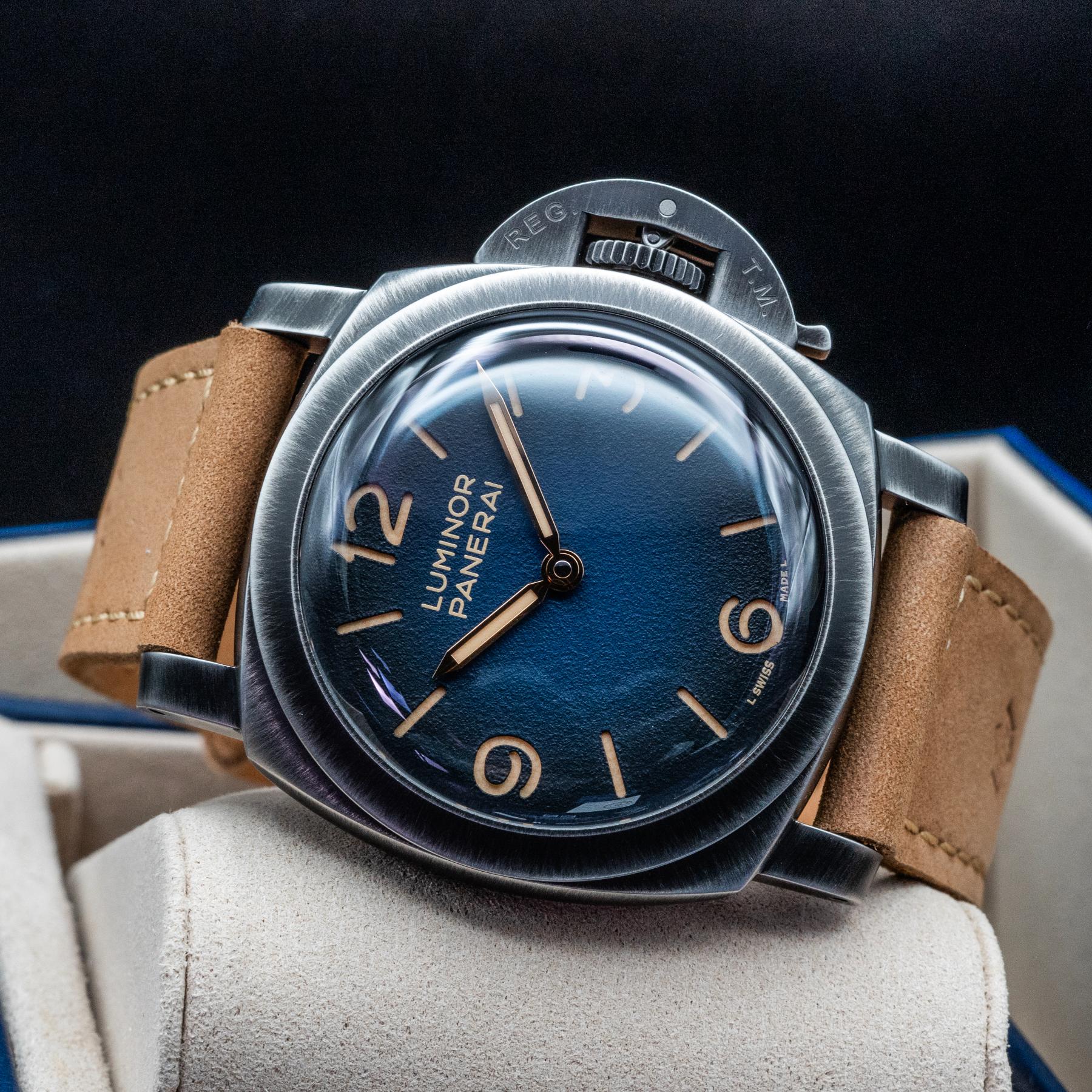 Panerai Luminor Venticinque 44mm Brunito Steel Blue PAM02025