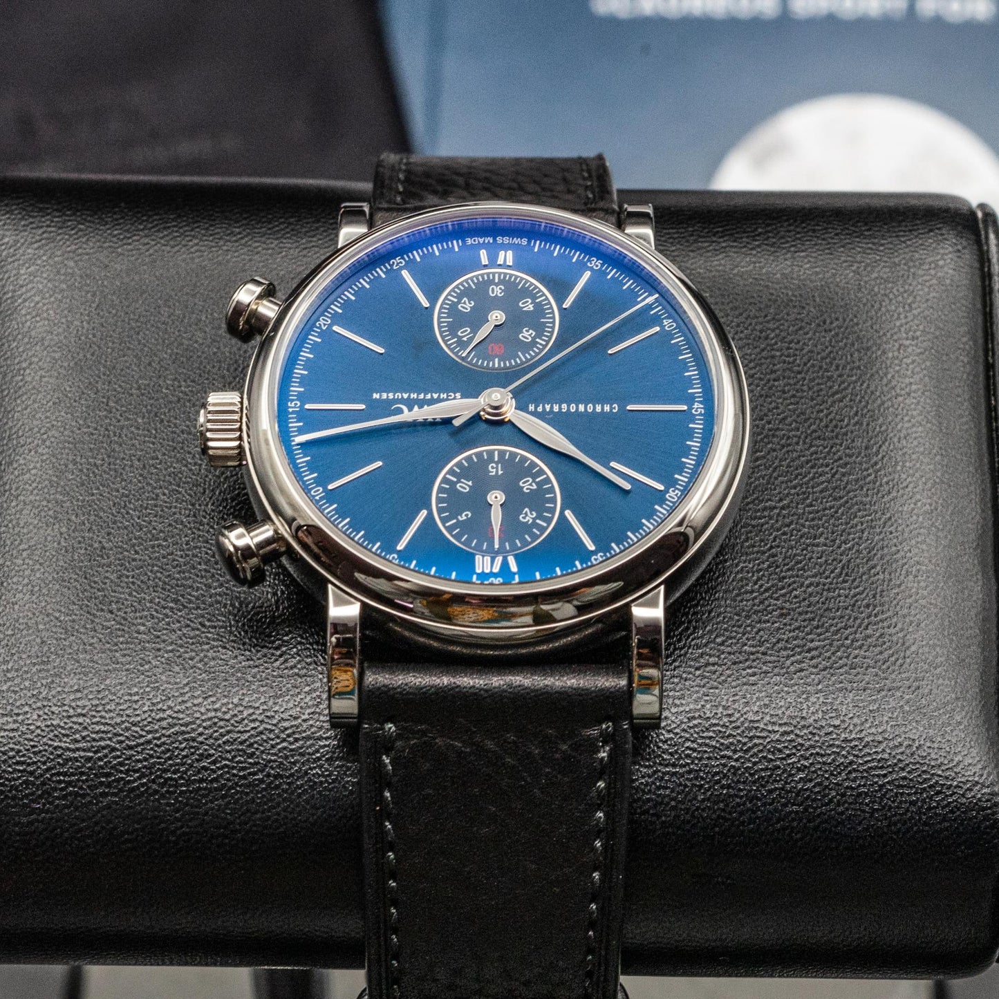 IWC Portofino Chronograph 39 Laureus IW391408 Steel Blue Dial Box Papers 2023