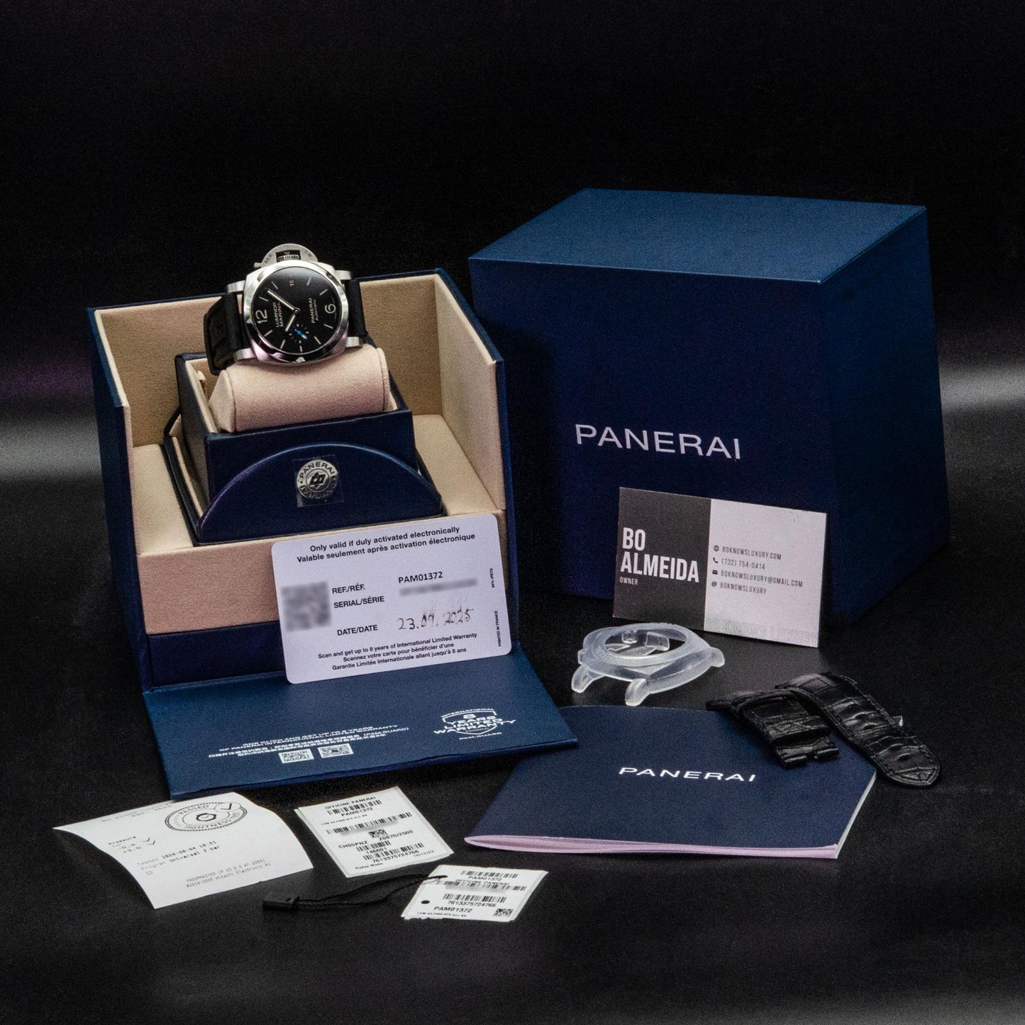 Panerai Luminor Marina PAM01372 40mm Steel Black Dial Box Papers 2025