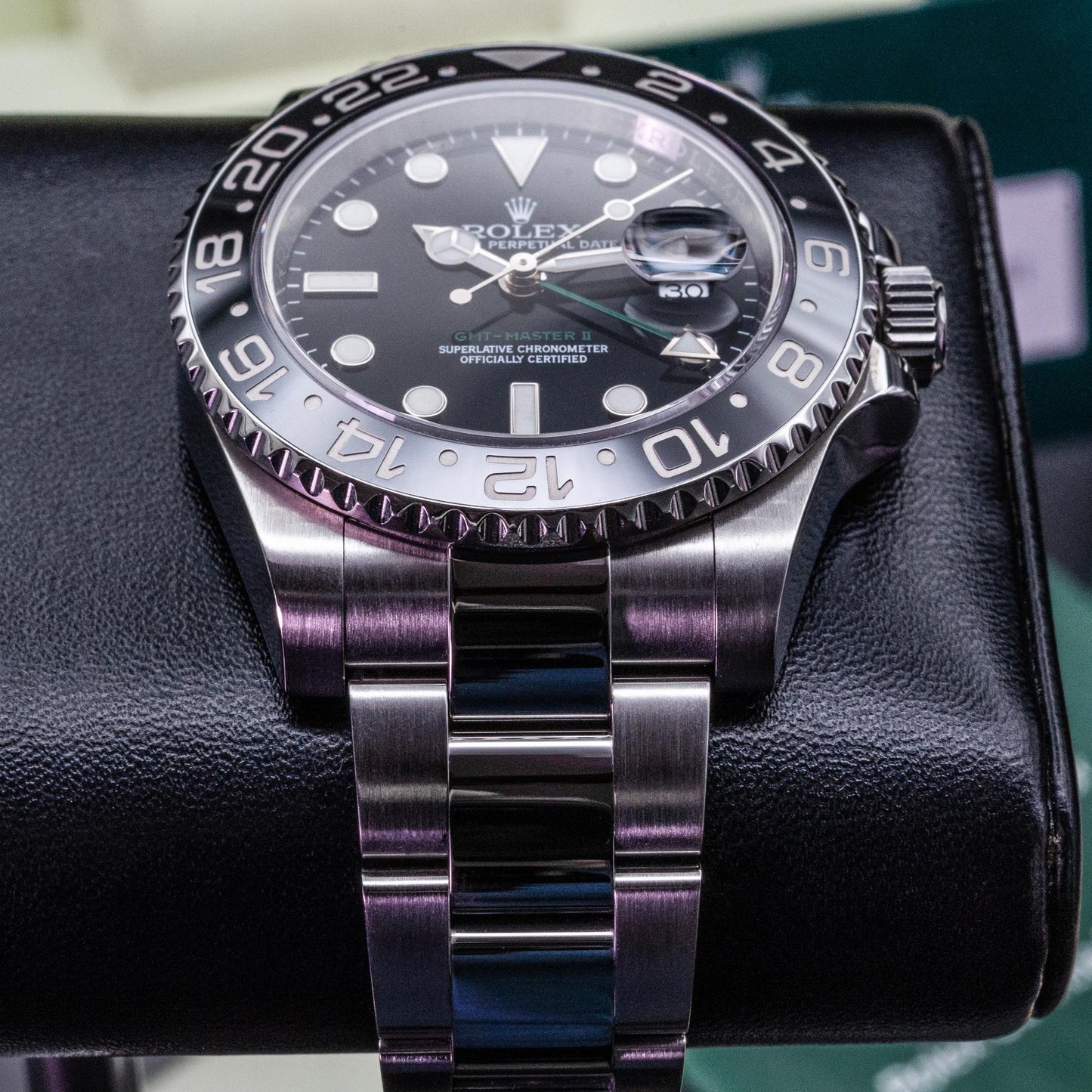 Rolex GMT-Master II 116710LN 40mm Steel Black Dial Box Service Card