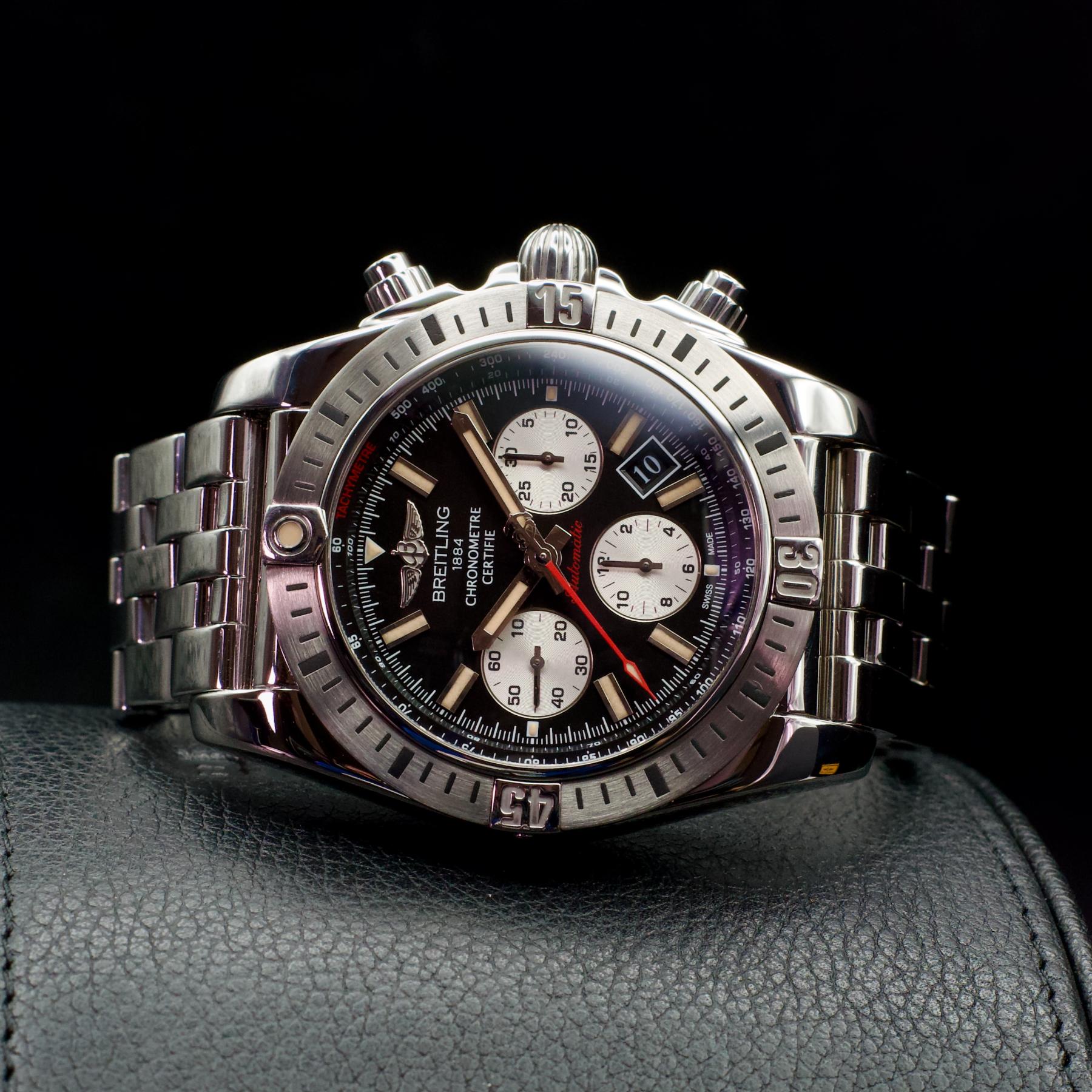 Breitling Chronomat Airborne Special Edition 44mm Black Dial Steel Bracelet B&P