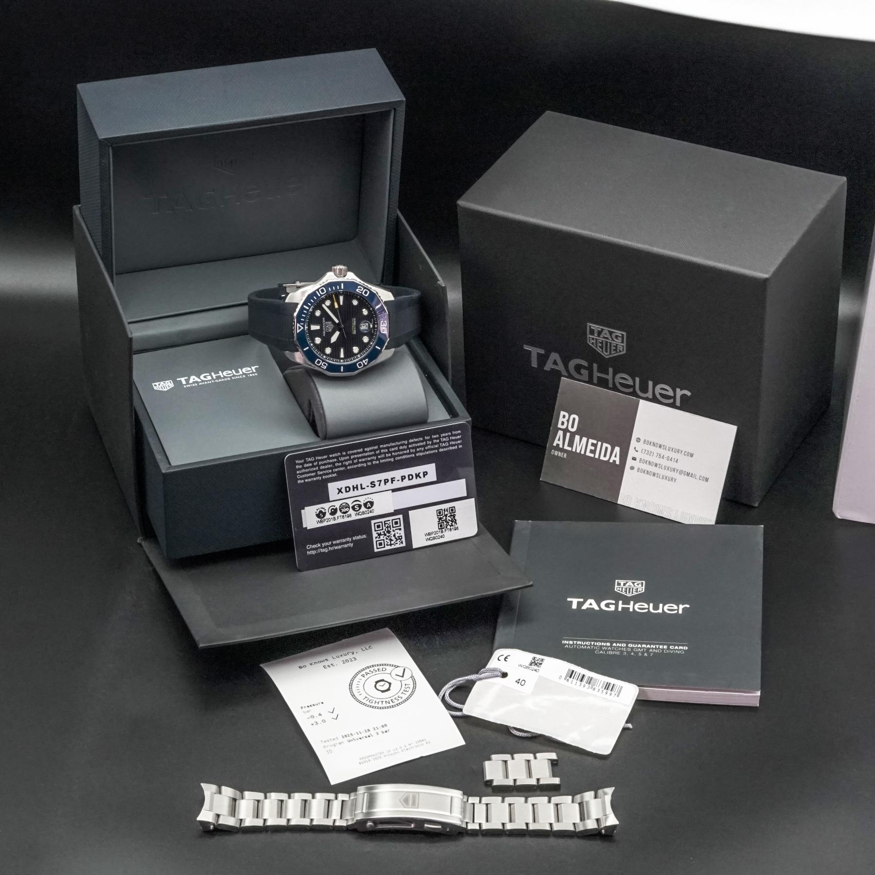 TAG Heuer Aquaracer Professional 300 43mm Blue Dial Steel Full Kit 2023