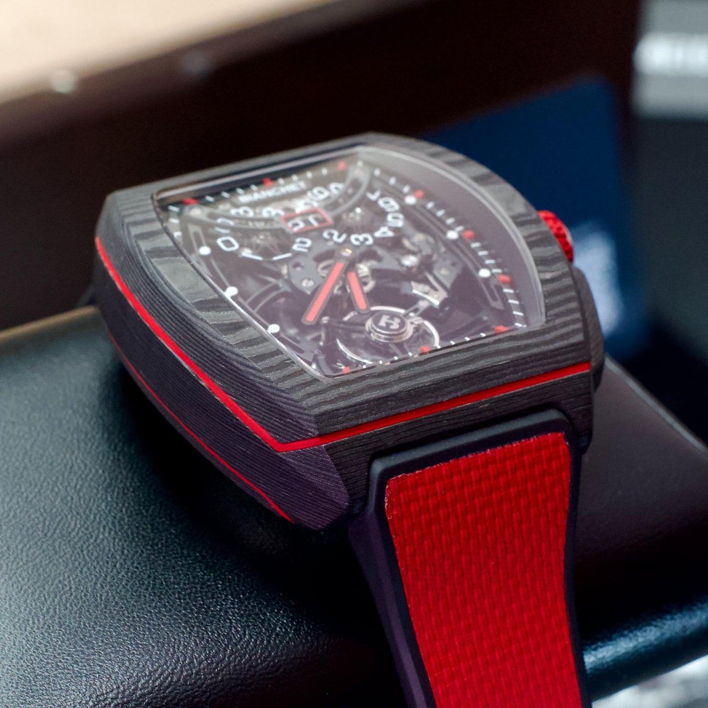 Bianchet Flying Tourbillon Grande Date Carbon Red B1.618 43mm Swiss B&P CBRFTGD4