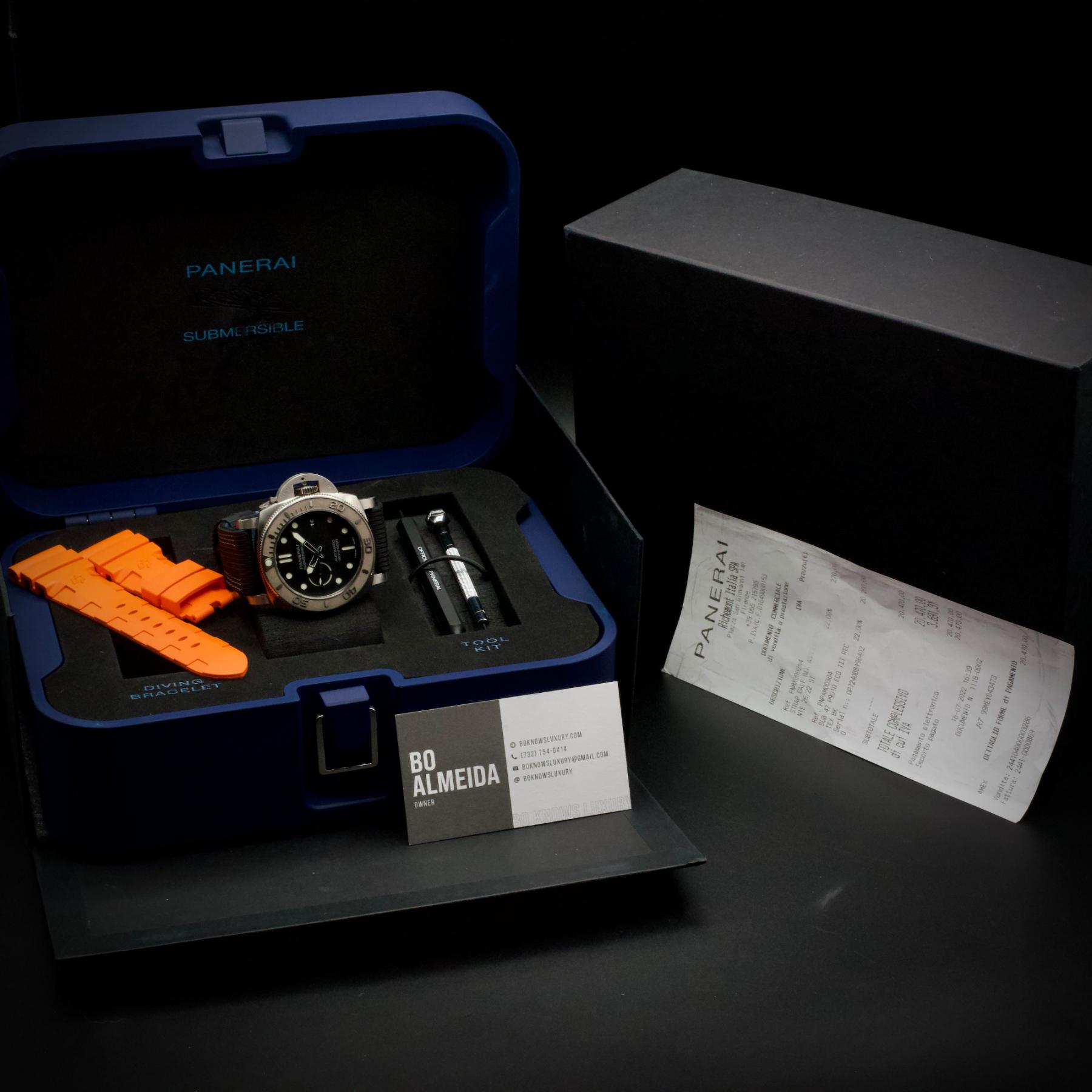 Panerai Submersible Mike Horn PAM00984 47mm EcoTitanium LE 500pcs Box 2020