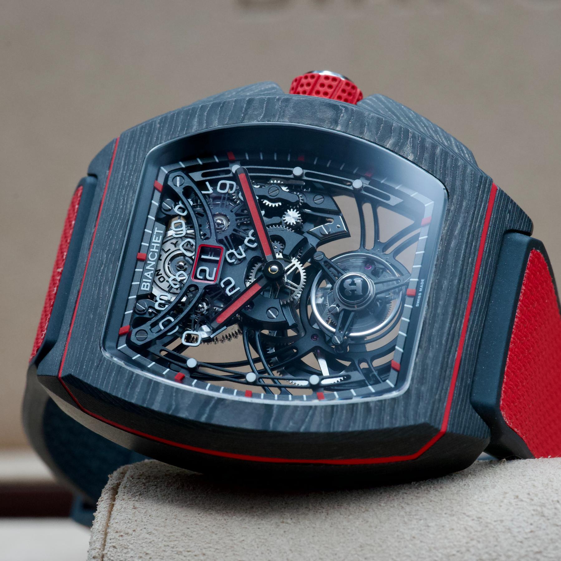 Bianchet Flying Tourbillon Grande Date Carbon Red B1.618 43mm Swiss B&P CBRFTGD4