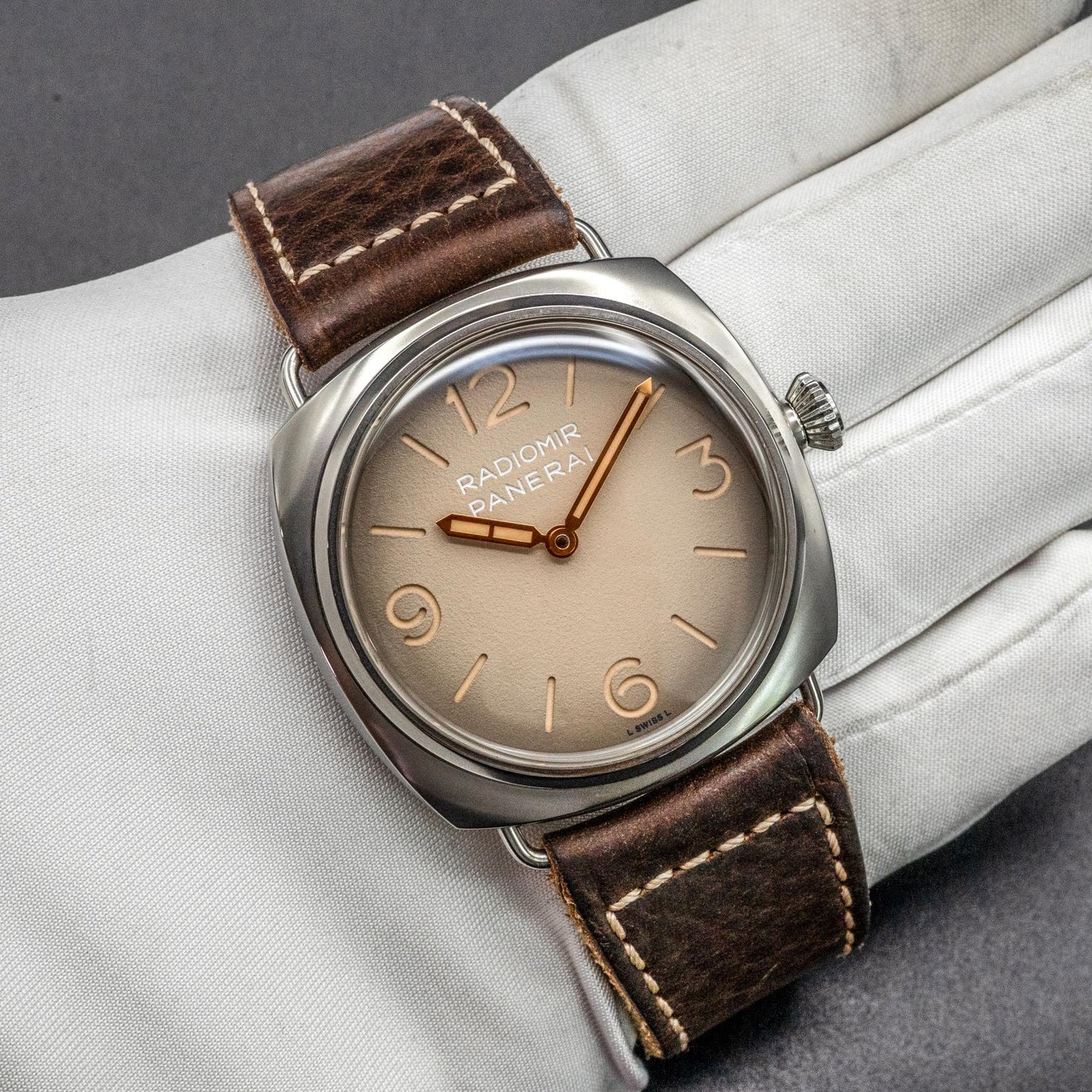 Panerai Radiomir Officine PAM01350 45mm Manual Wind Beige Dial Box Papers 2026