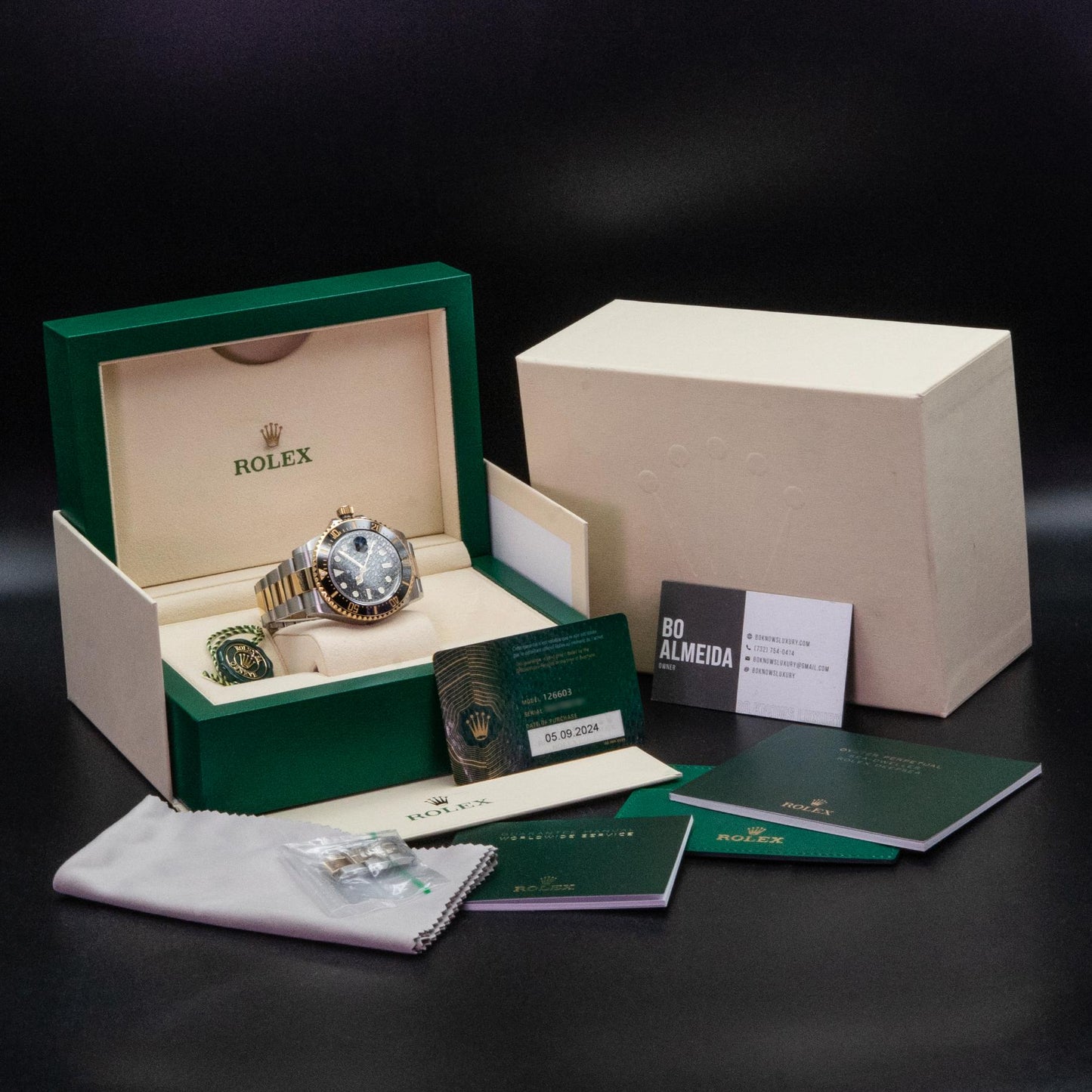 Rolex Sea-Dweller 126603 43mm Two-Tone Black Dial Box Papers 2024