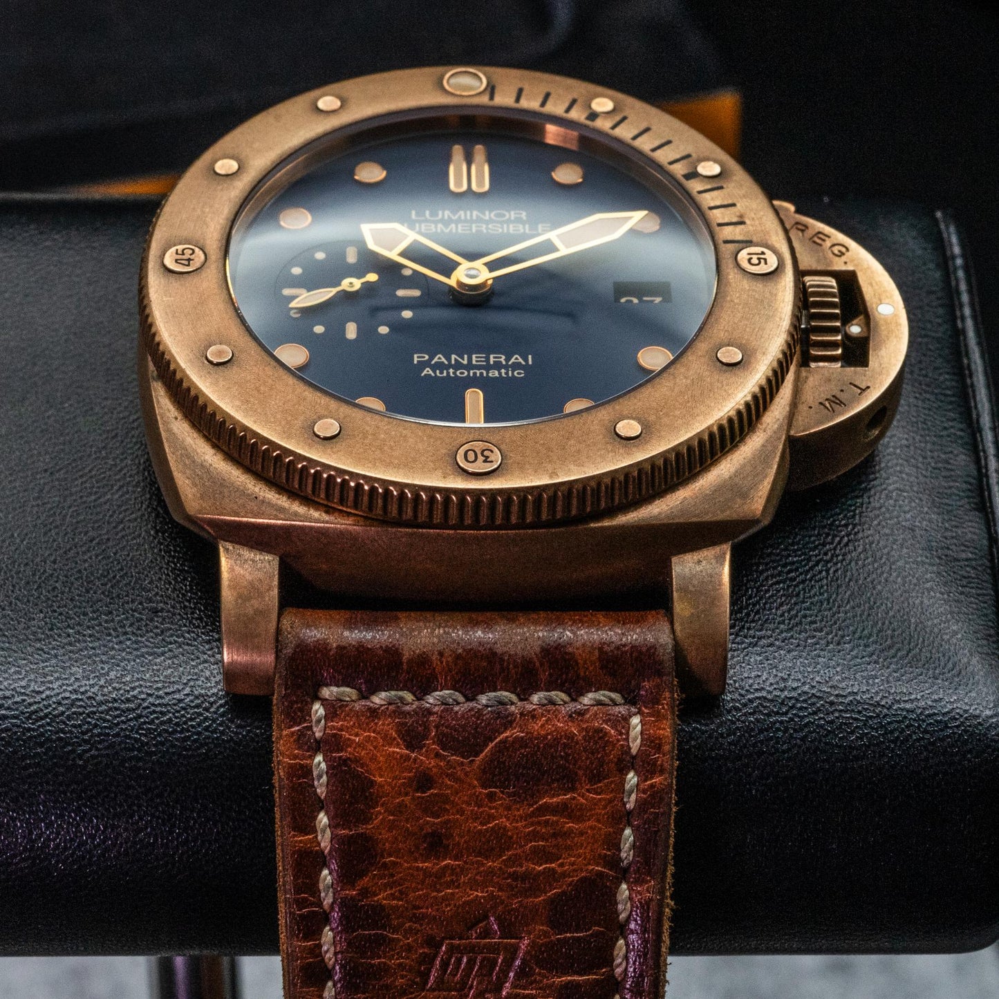 Panerai Luminor Submersible 1950 Bronzo PAM00671 47mm Blue Dial Box Papers 2017