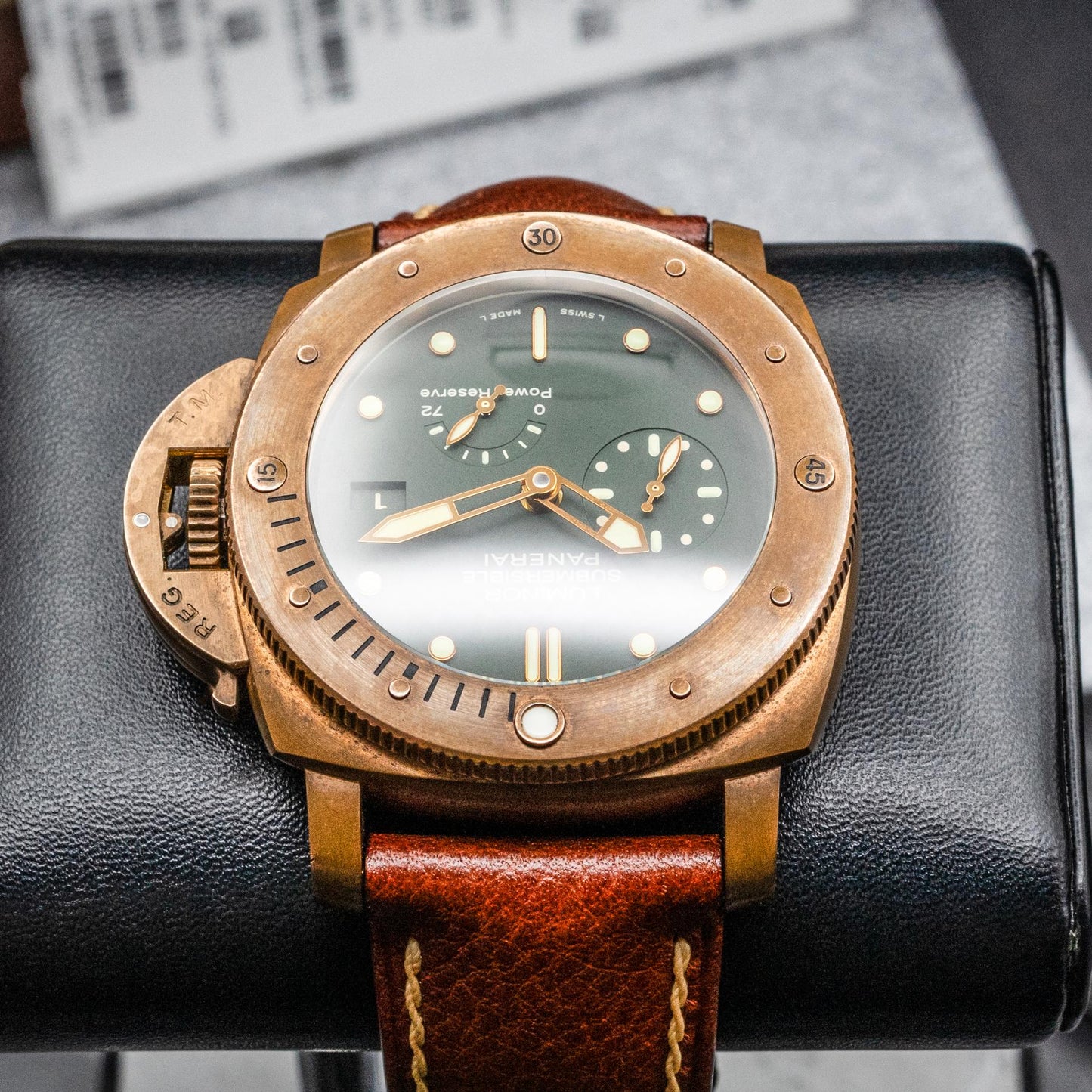 PAM00507 Bronzo Green Dial