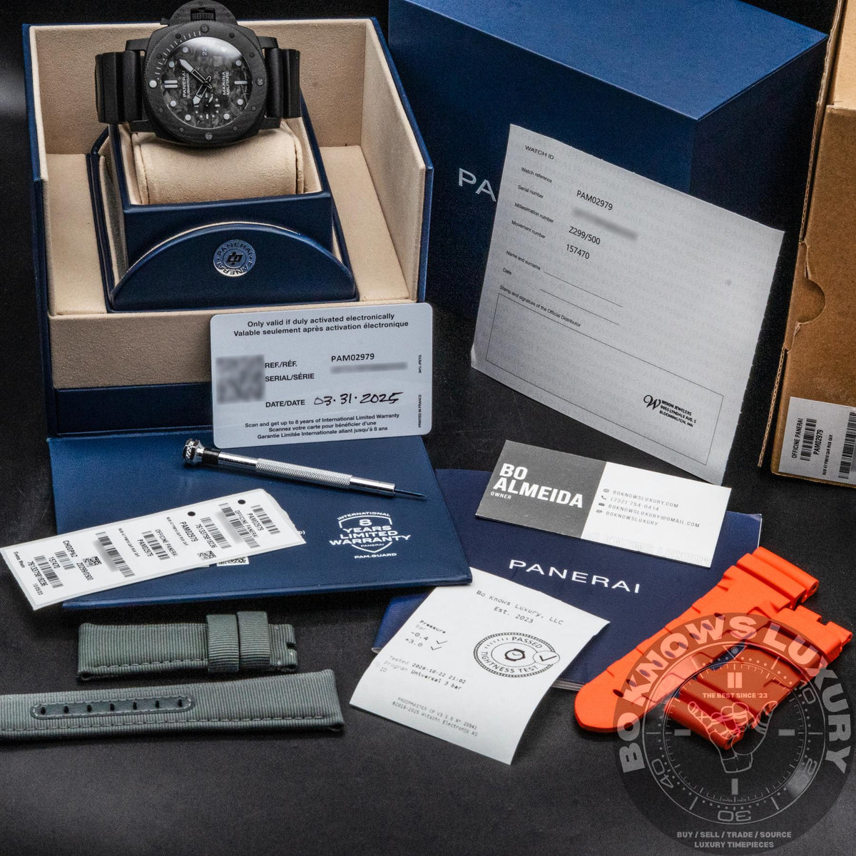 Panerai Submersible Marina Militare PAM02979 47mm Carbotech Box Papers 2025