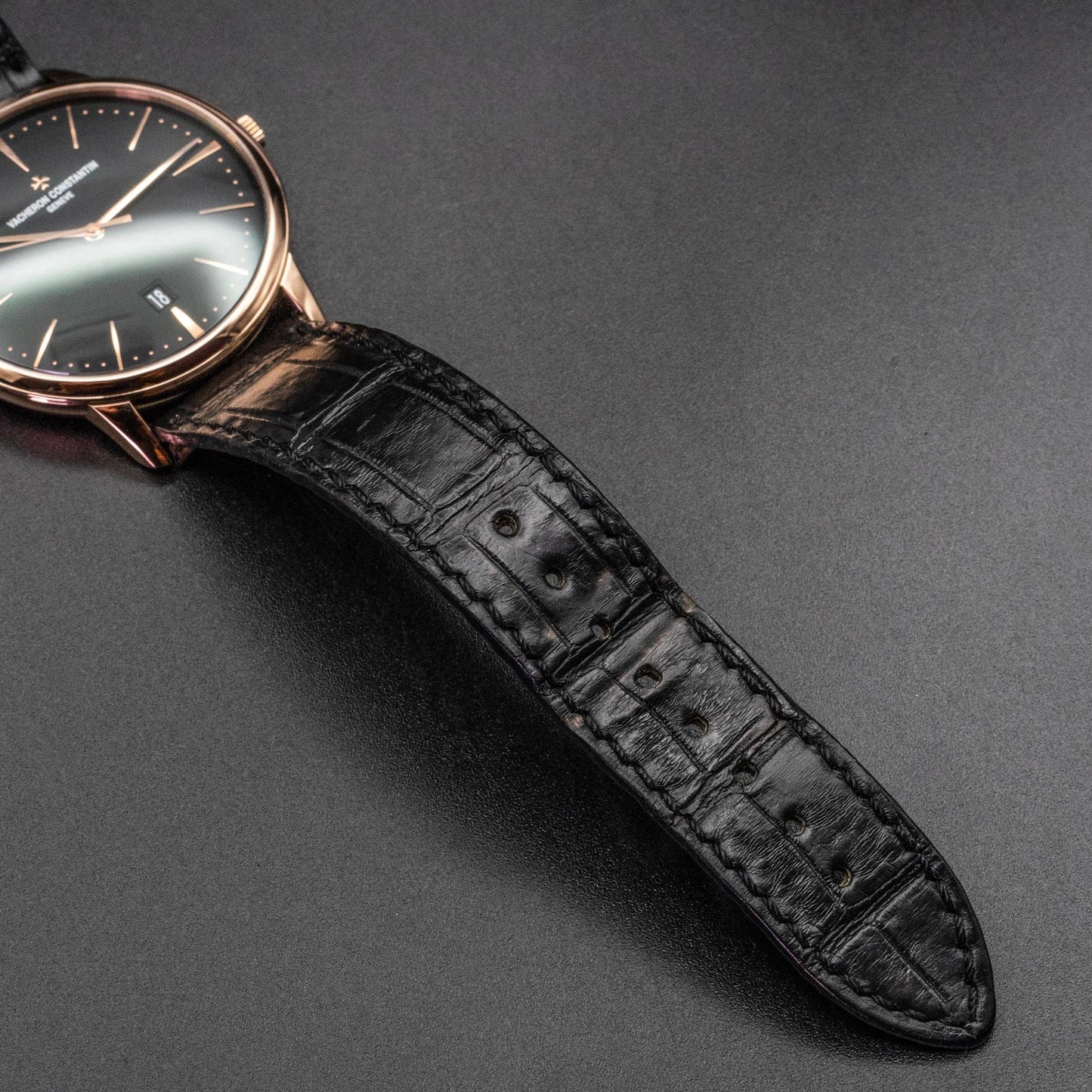 Vacheron Constantin Patrimony Automatic 85180/000R-9232 Rose Gold Black Dial