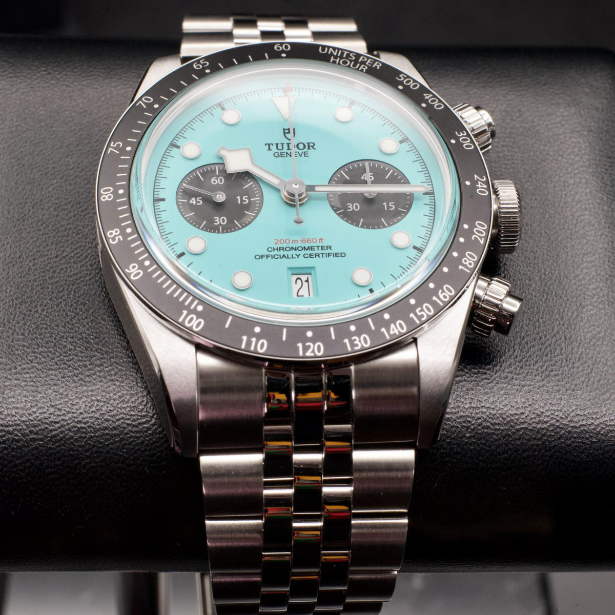 Tudor Black Bay Chrono Flamingo Blue 79360N 41mm Steel Turquoise Box Papers 2026