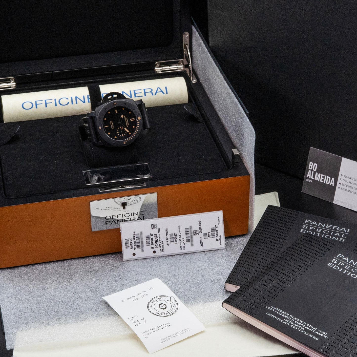 Panerai Luminor Submersible 1950 Left-Handed Ceramica PAM00607 47mm Box Papers