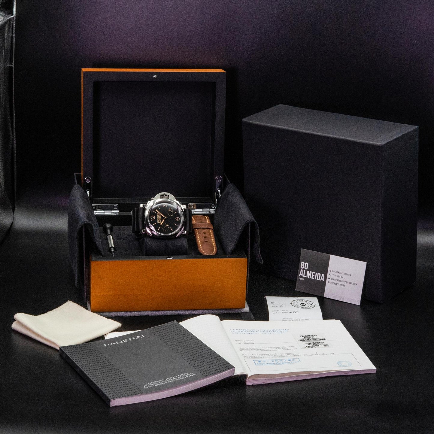 Panerai Luminor 1950 Power Reserve PAM00423 47mm Black Dial Box Papers 2016