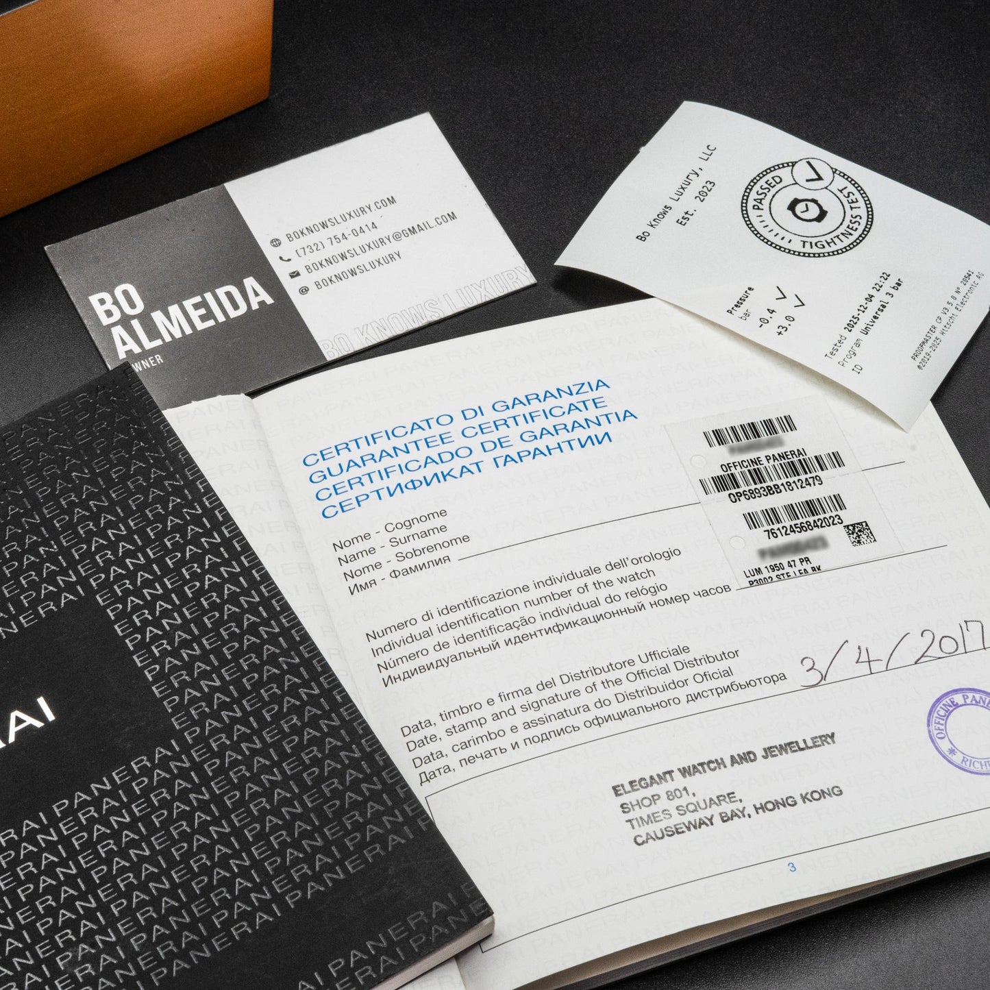 Panerai PAM00423 Luminor 1950 Power Reserve 47mm Steel Black 2013 Papers