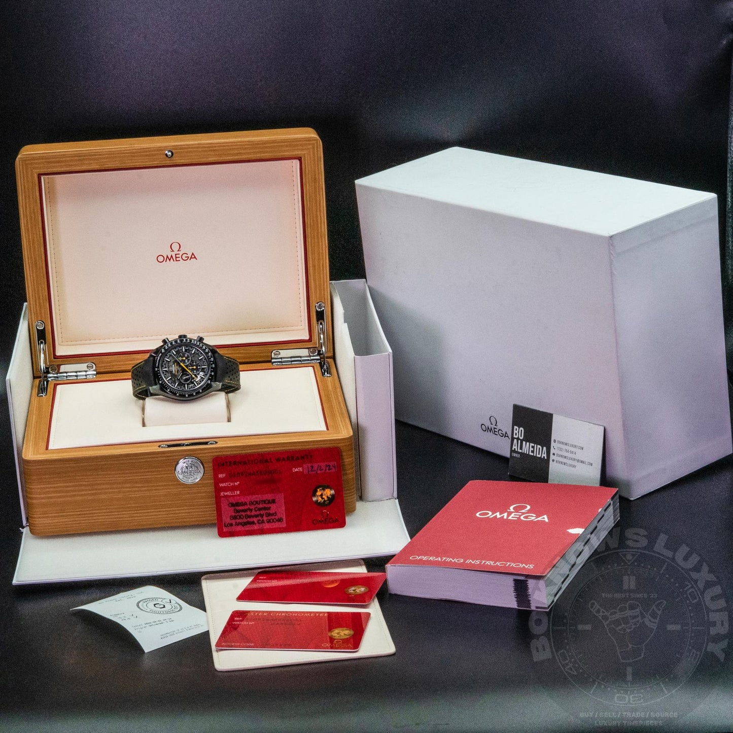 Omega Speedmaster Dark Side of Moon Apollo 8 44mm Ceramic Box Papers 2024