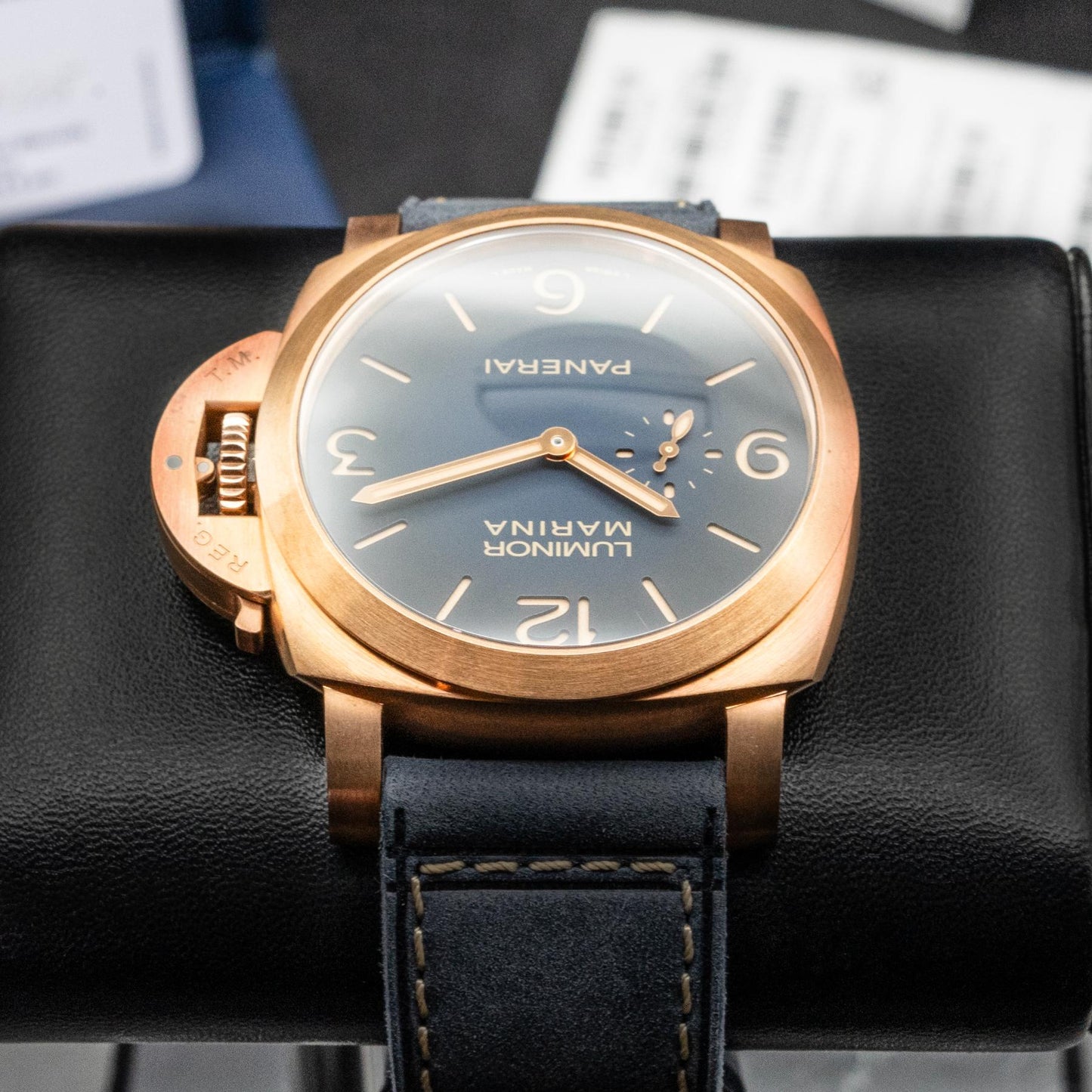 Panerai Luminor Marina Bronzo PAM01678 44mm Blue Sandwich Dial Box Papers 2025