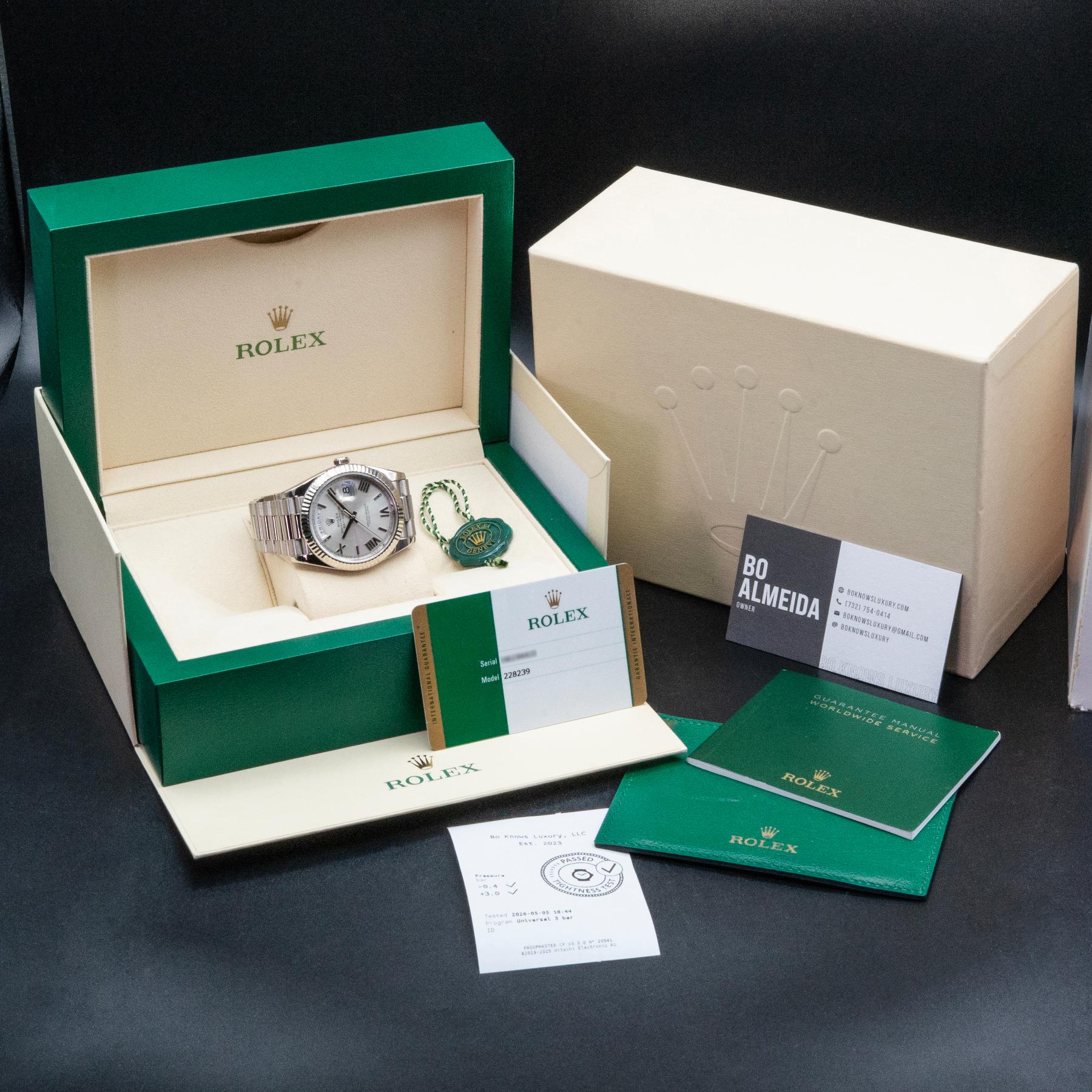 Rolex Day-Date 40 228239 40mm White Gold