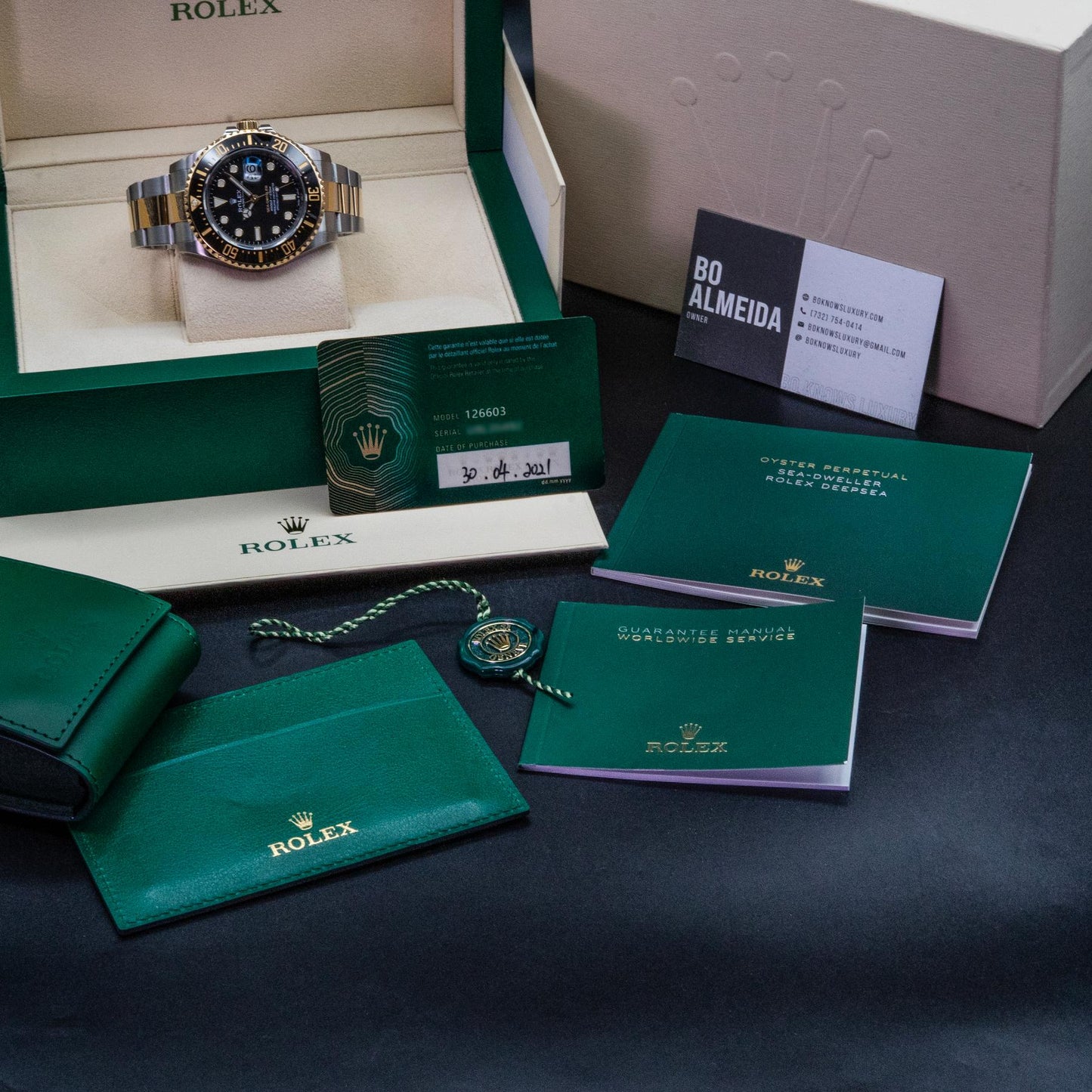 Rolex Sea-Dweller 126603 43mm Two-Tone Yellow Gold Black Dial Box Papers 2021