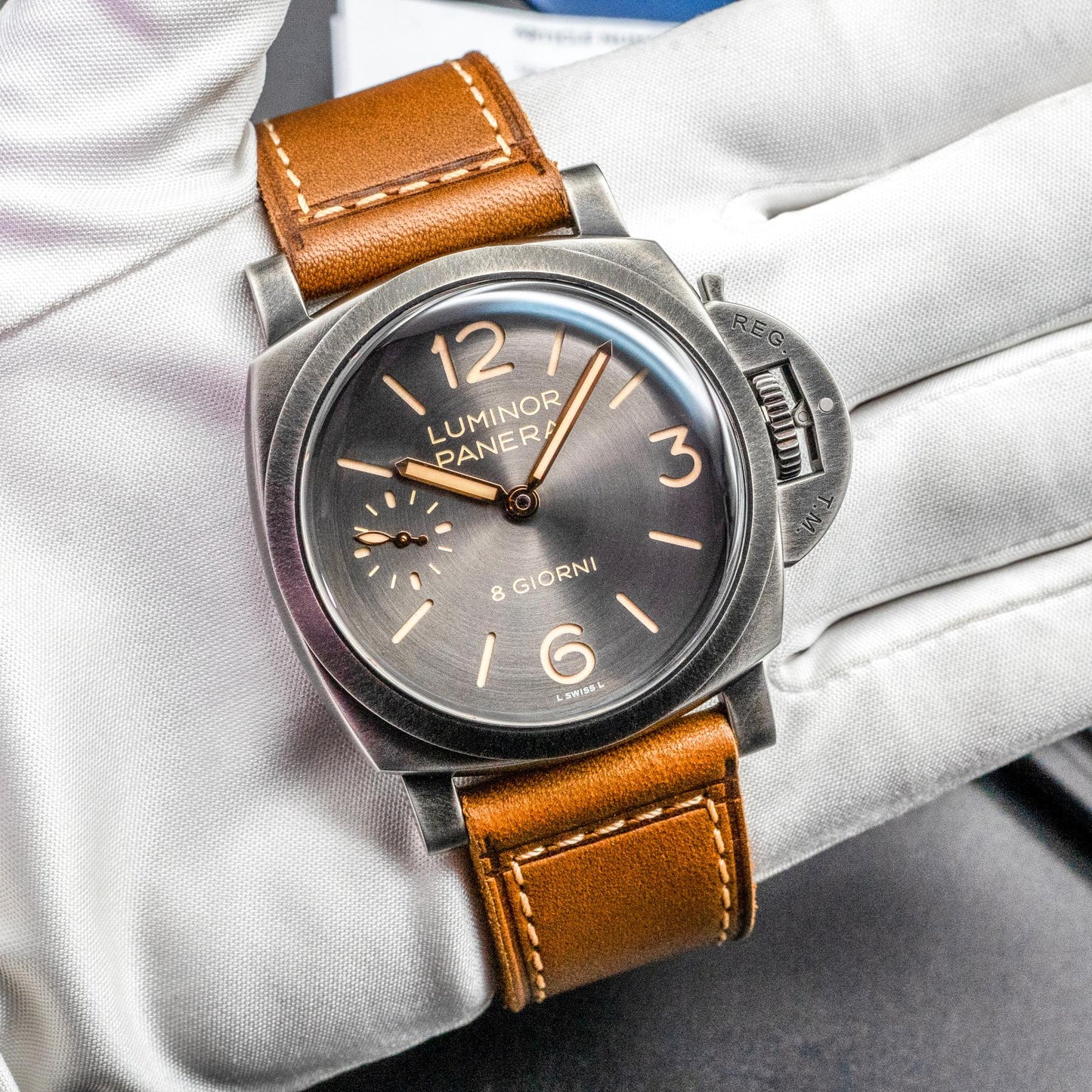 Panerai Luminor 8 Giorni PAM01733 44mm Brunito Anthracite Dial Box Papers 2026