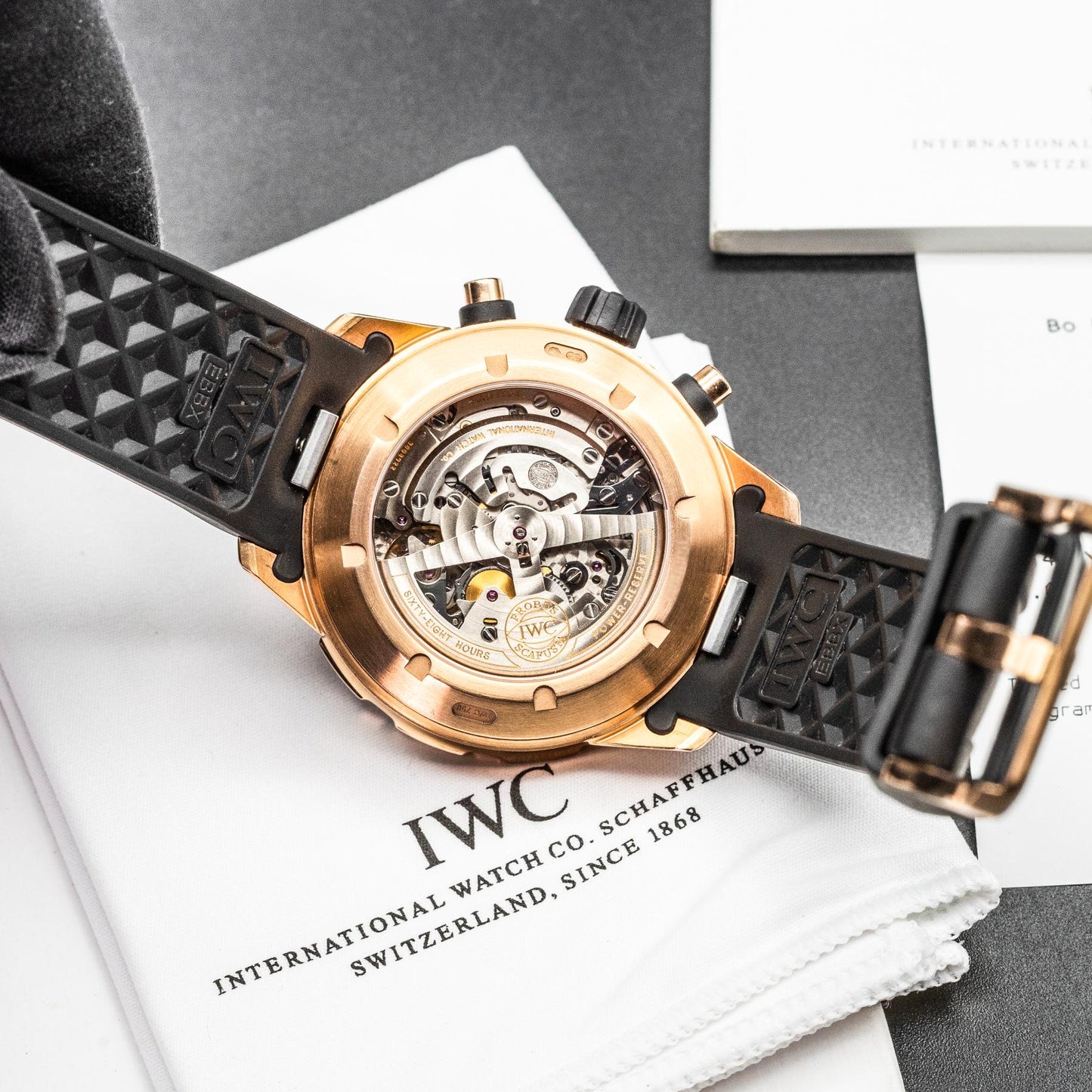 IWC Aquatimer IW376903 Flyback Chronograph 44mm 18K Rose Gold Box Papers
