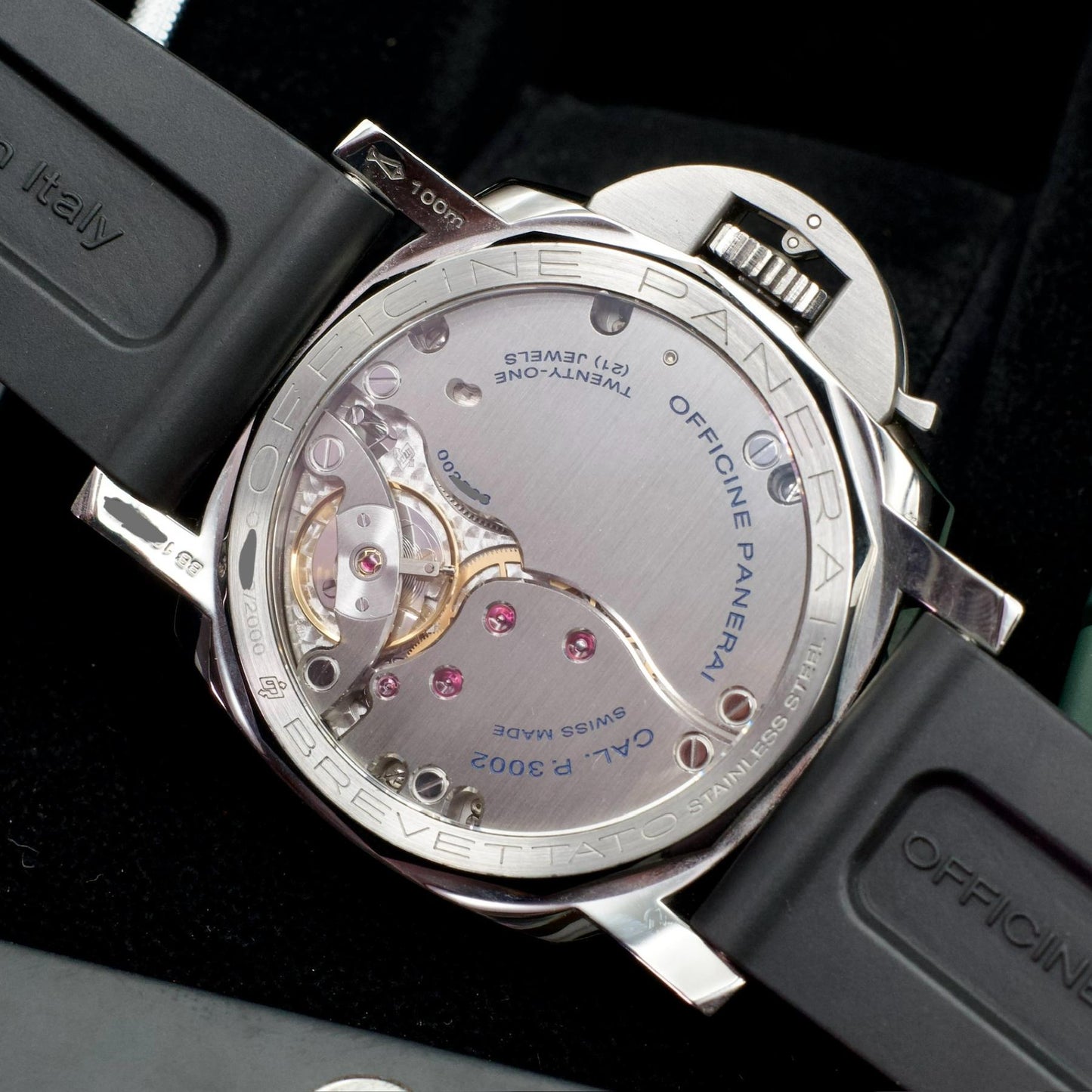 Panerai PAM00423 Luminor 1950 Power Reserve 47mm Steel Black Dial Box Papers