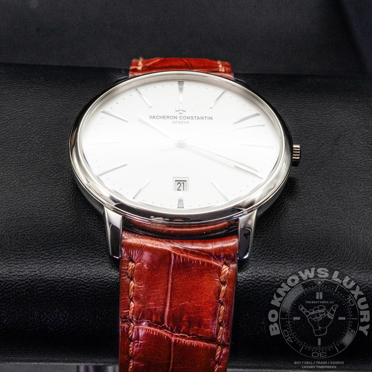 Vacheron Constantin Patrimony 85180/000G 40mm White Gold Silver Box Papers 2017