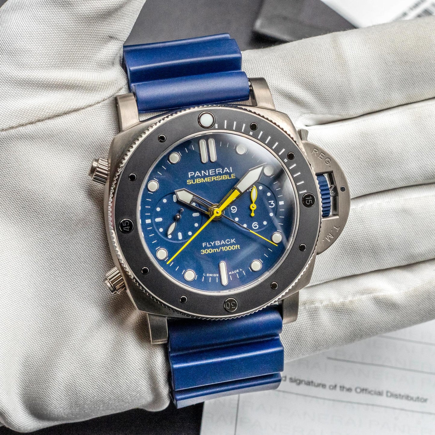 Panerai Submersible Chrono Flyback Mike Horn PAM01291 47mm Titanium Box Papers 2023