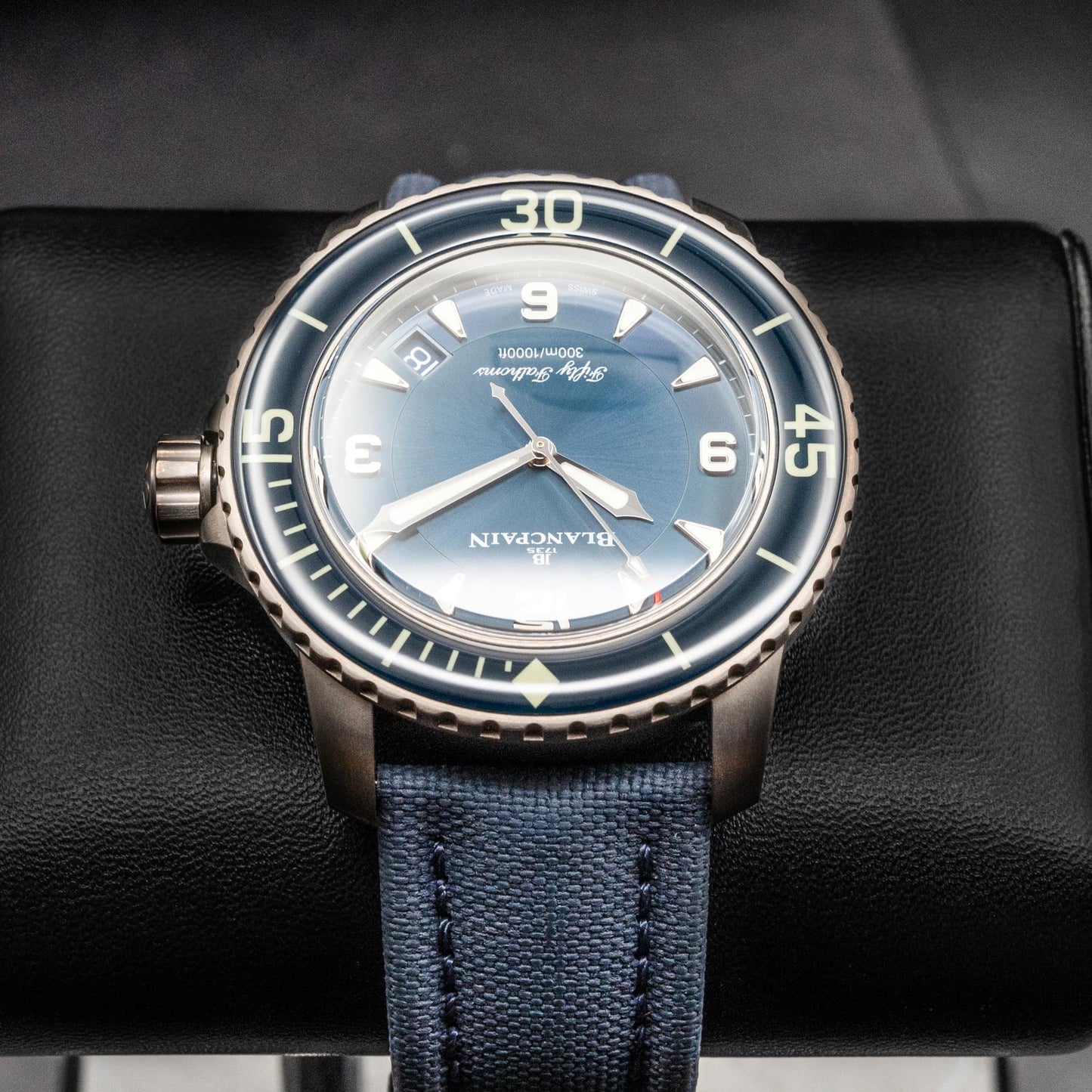 Blancpain Fifty Fathoms 5015-12B40-O52A 45mm Titanium Blue Dial Box Papers 2025